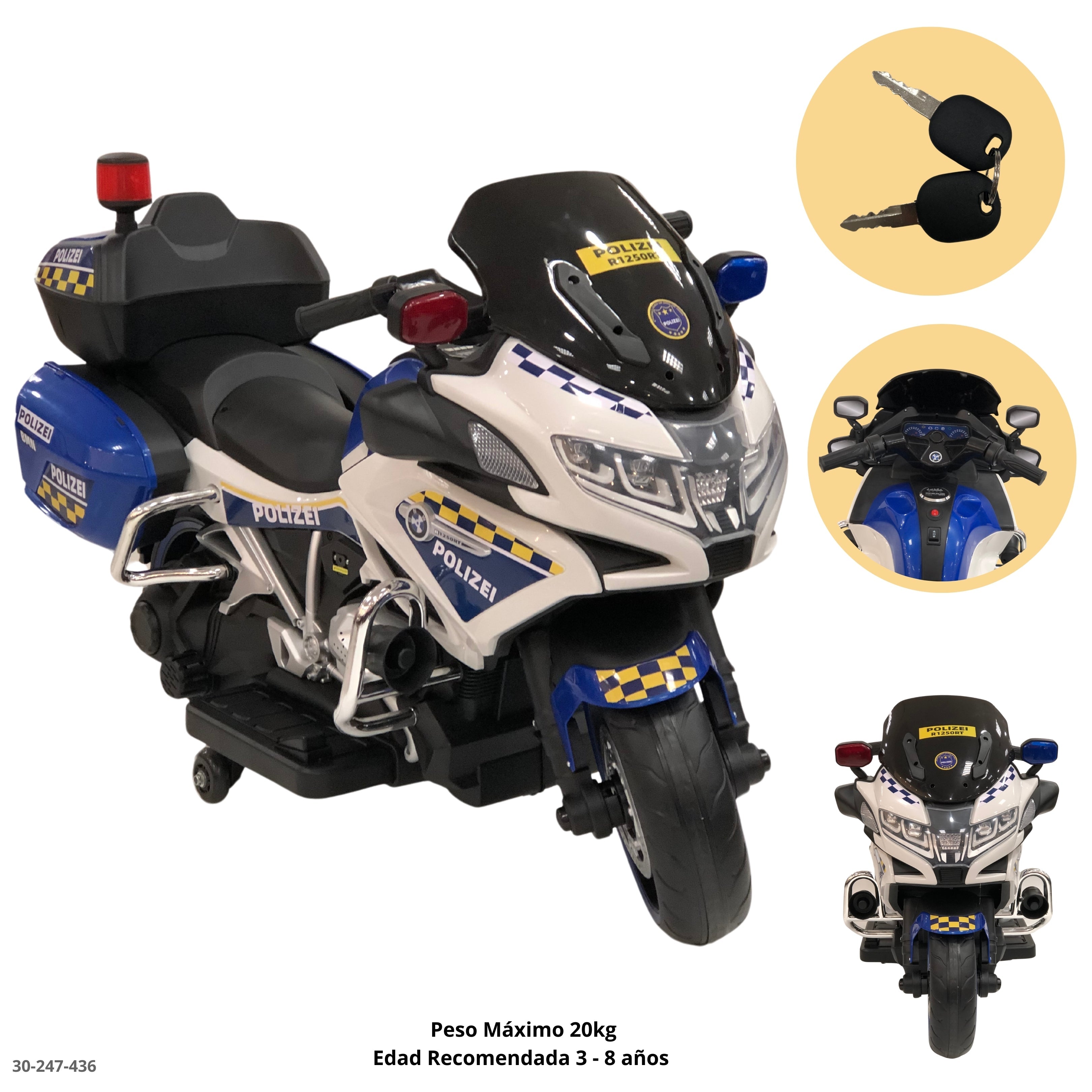 MOTO POLICIA PARA NIÑOS