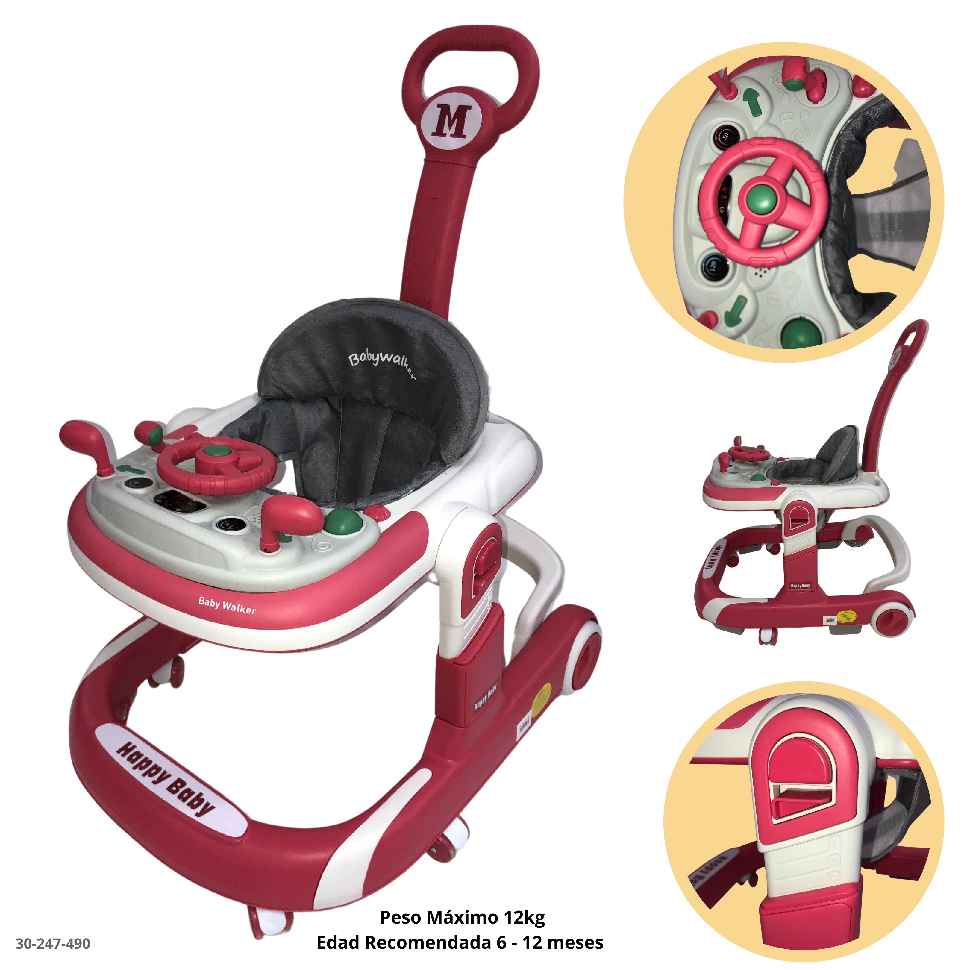 ANDADERA ROSA PARA BEBE