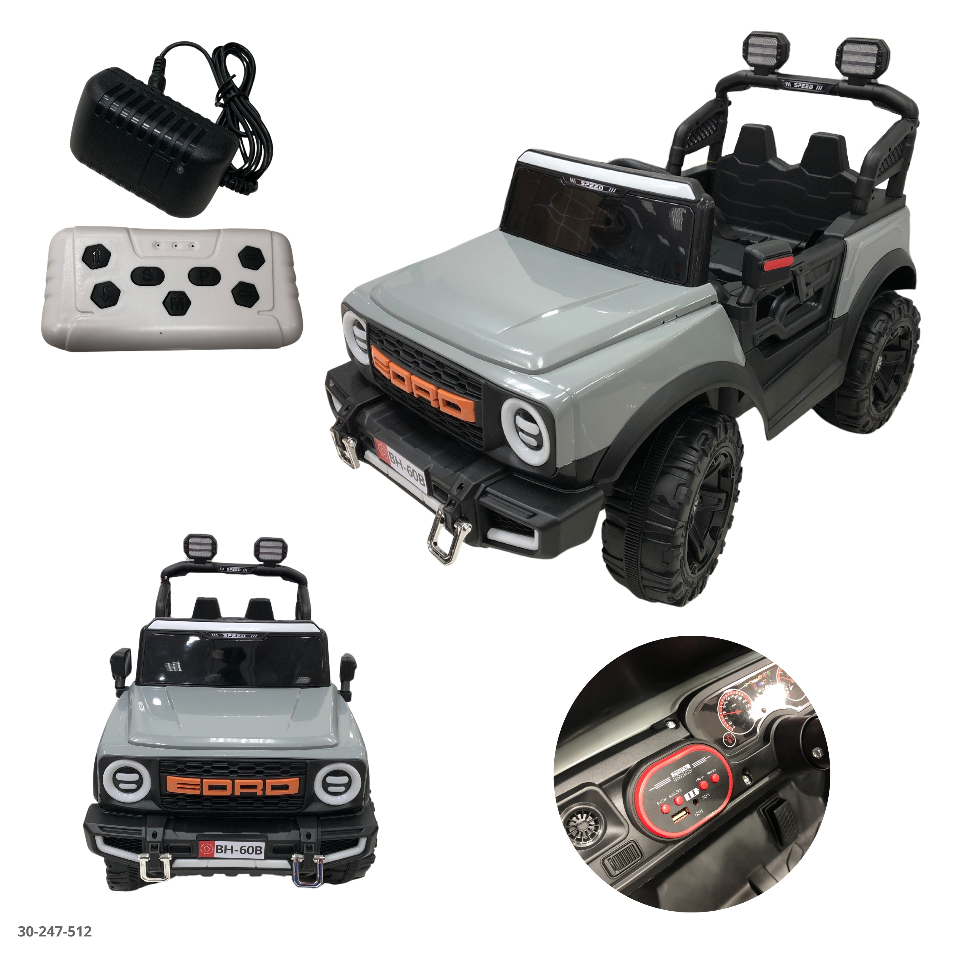 CARRO GRIS PARA NIÑO