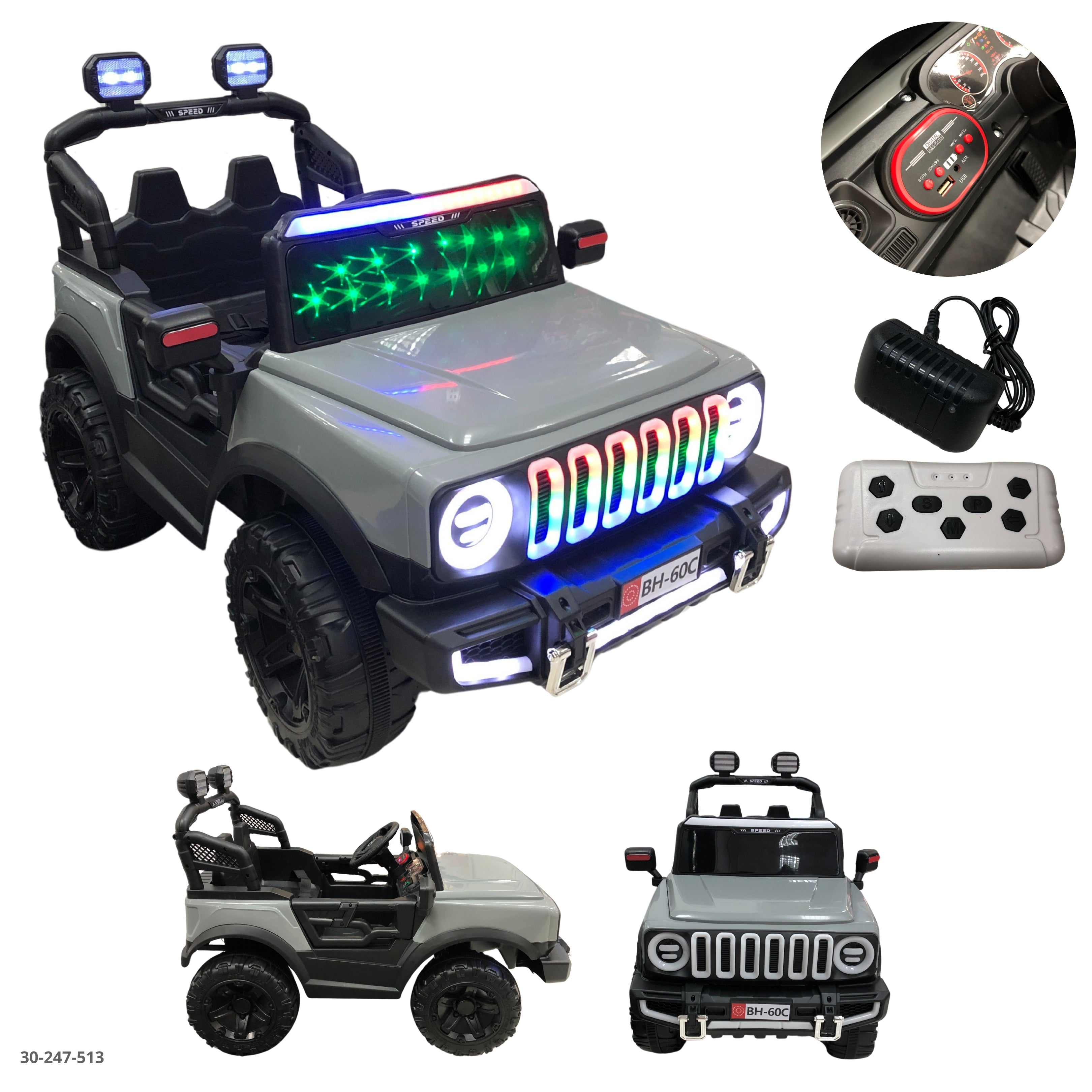 CARRO GRIS PARA NIÑO