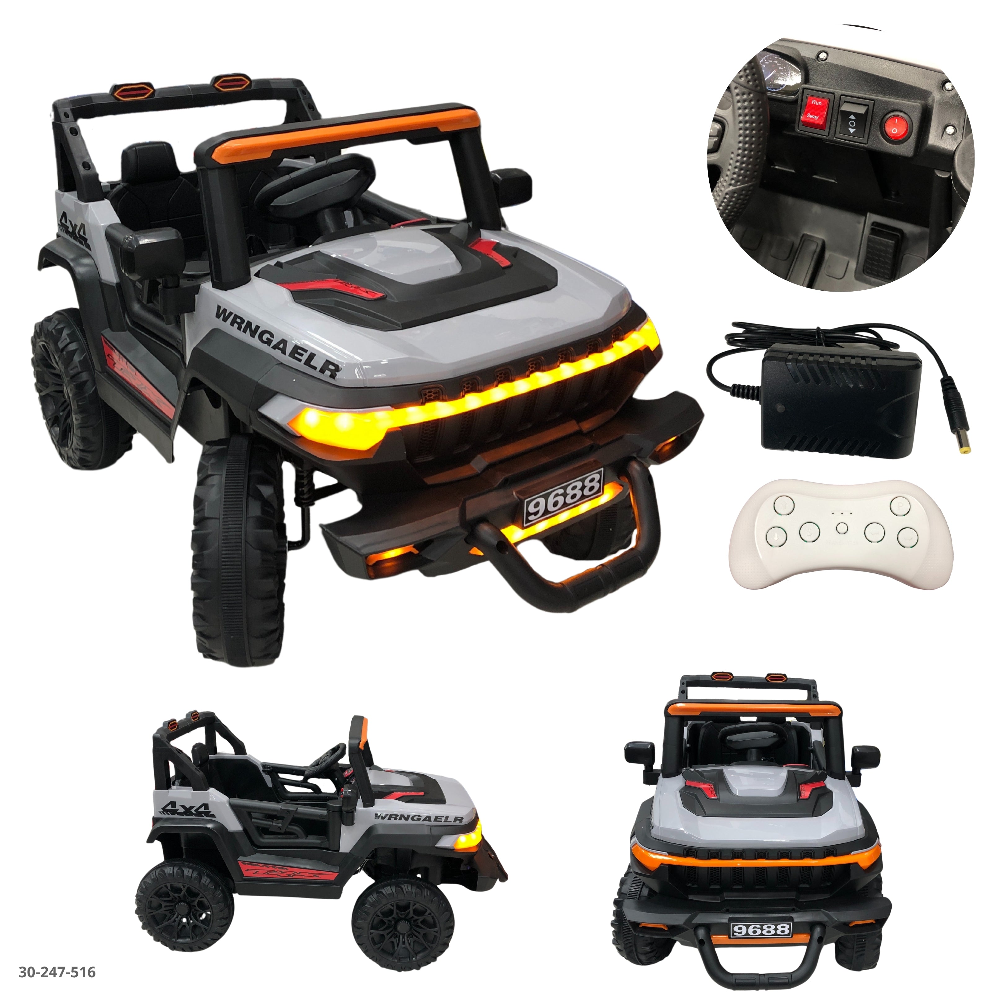 CARRO GRIS PARA NIÑO