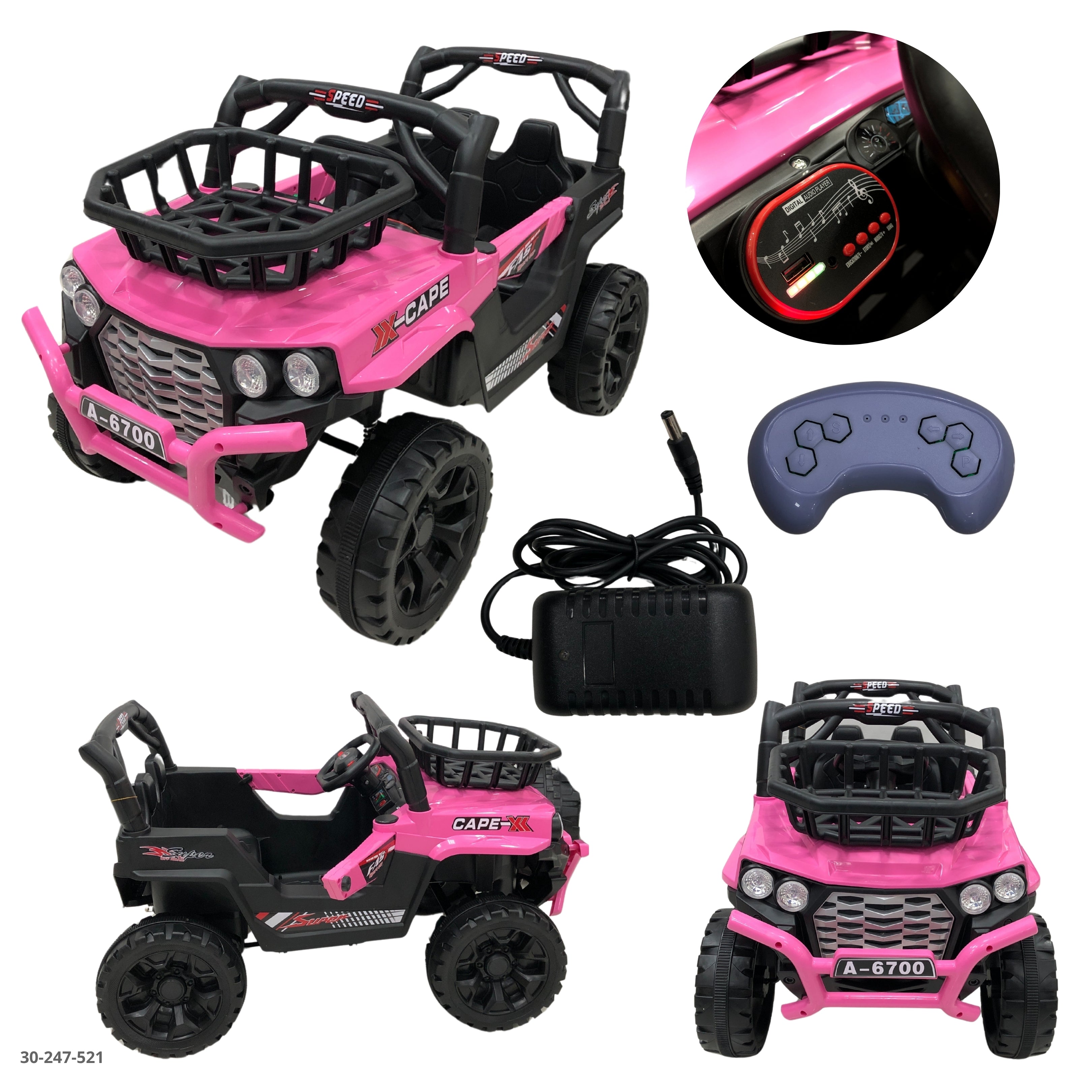 CARRO ROSADO PARA NIÑAS