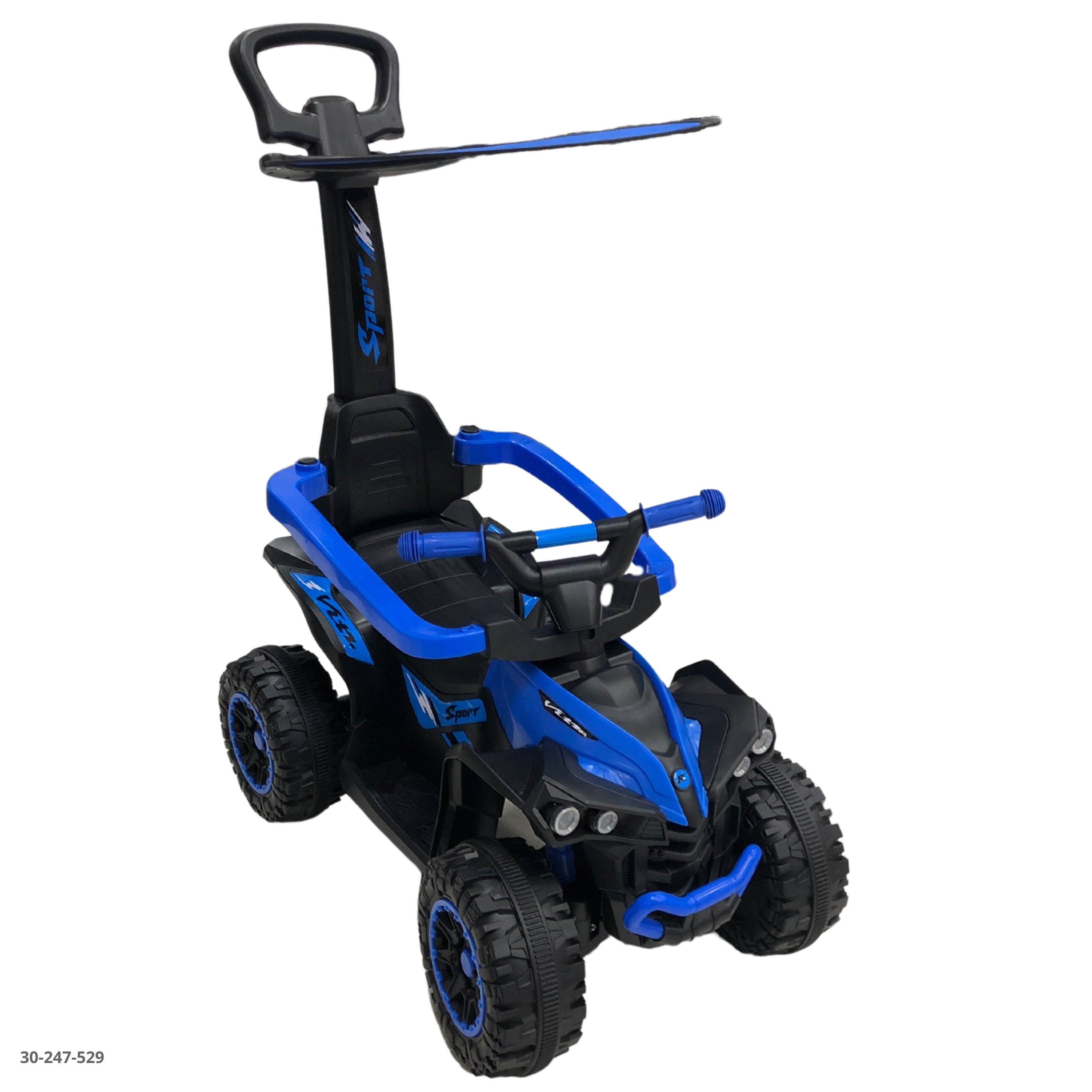 MOTO AZUL CON TECHO PARA NIÑOS