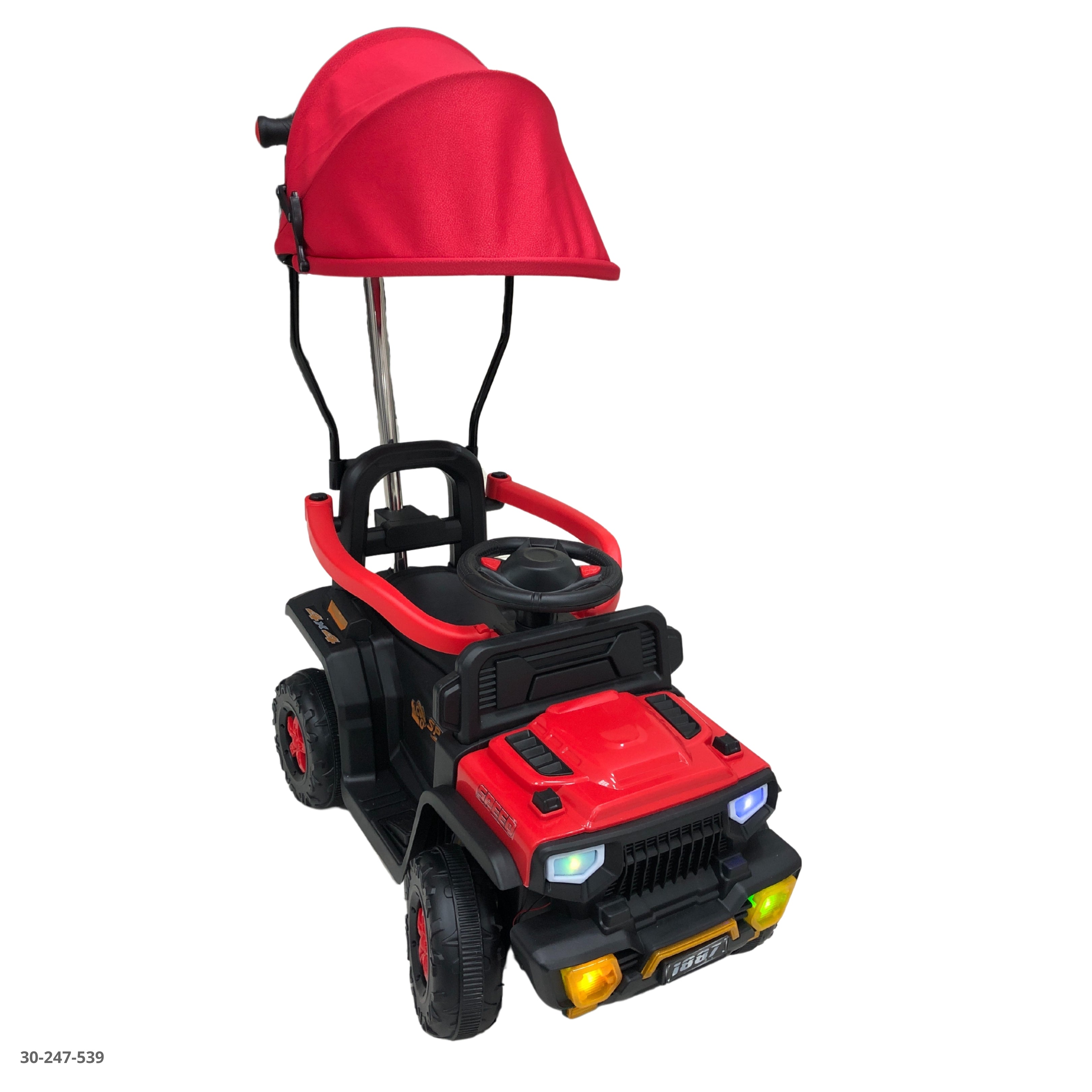 MOTO ROJA CON TECHO PARA NIÑOS