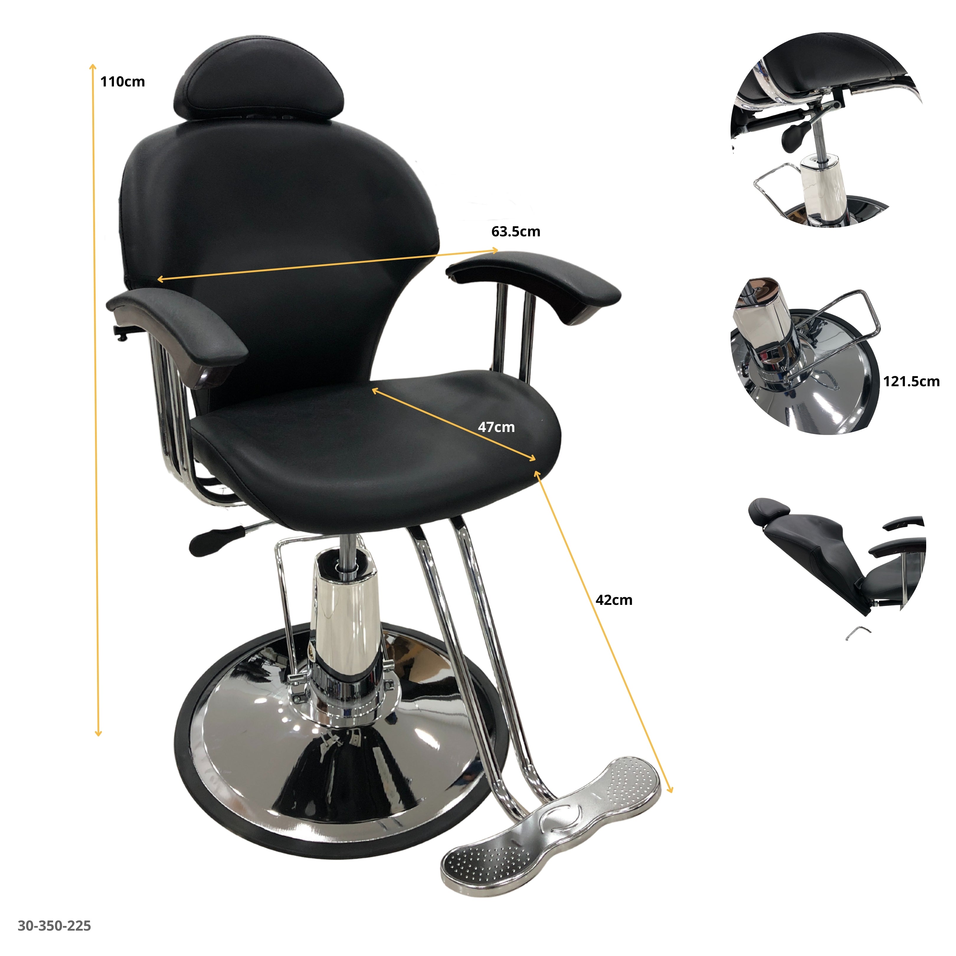 SILLA NEGRA P/PELUQUERIA 3