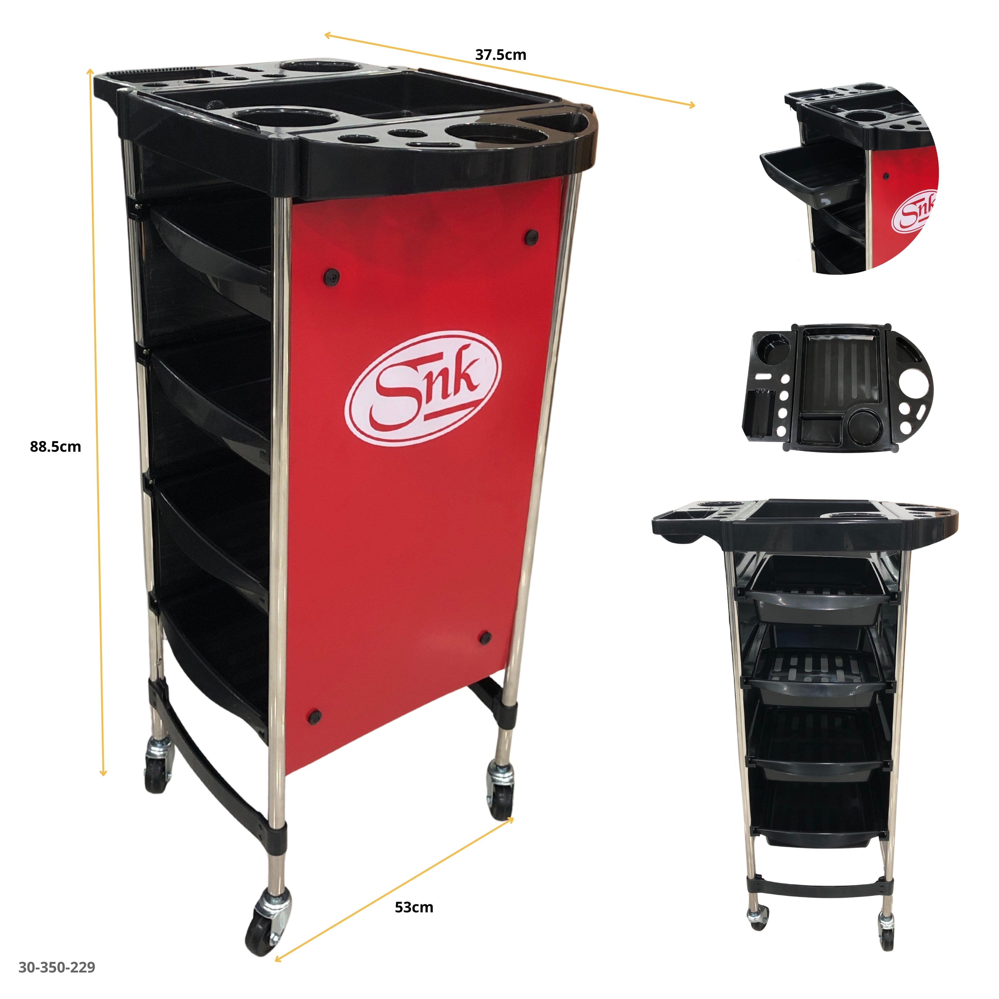 ORGANIZADOR PLASTICO C/RUEDA P/PELUQUERIA 2