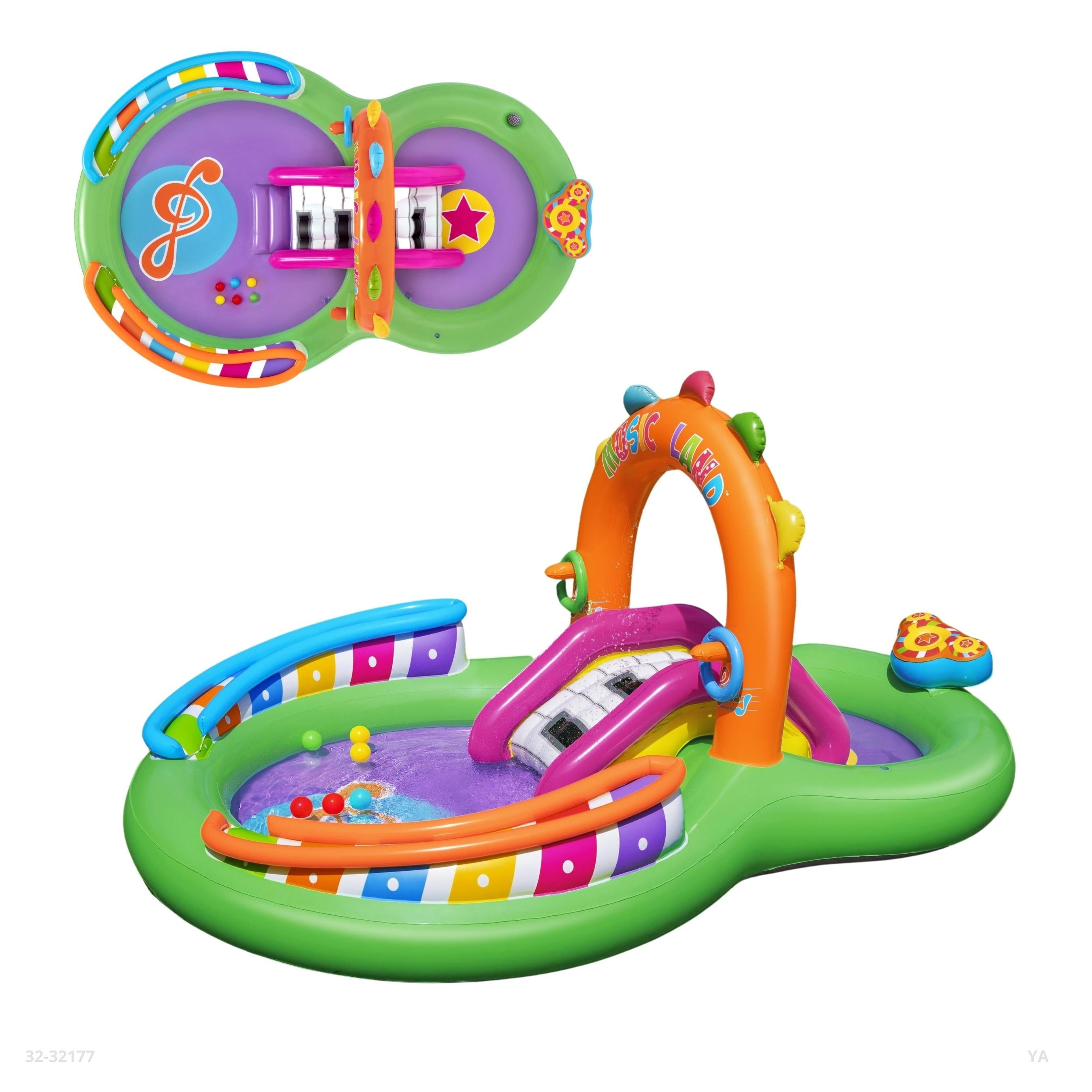 PISCINA INFLABLE P/BEBES CON TOBOGAN 295*190*137CM