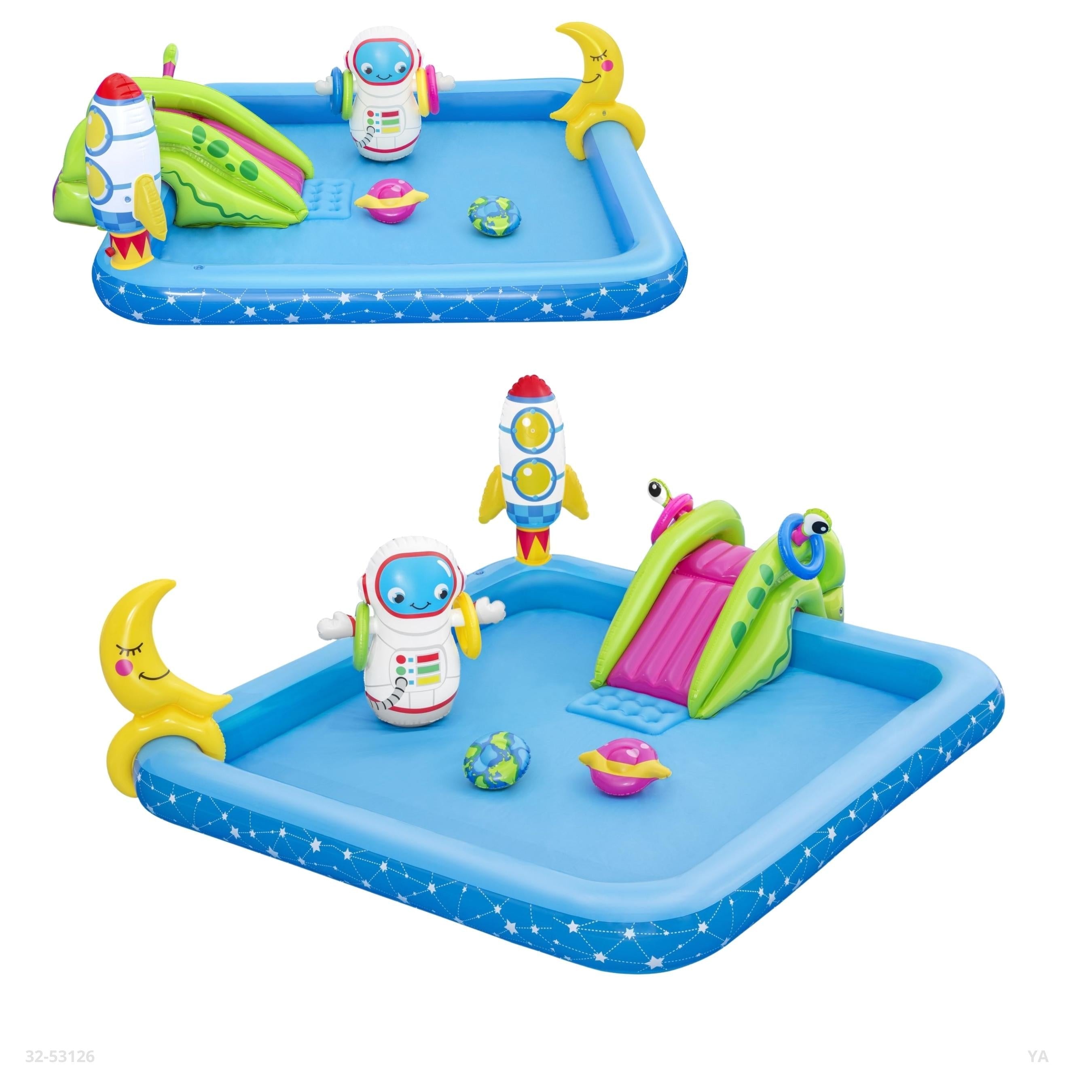 PISCINA INFLABLE P/BEBES CON TOBOGAN 228*206*84CM