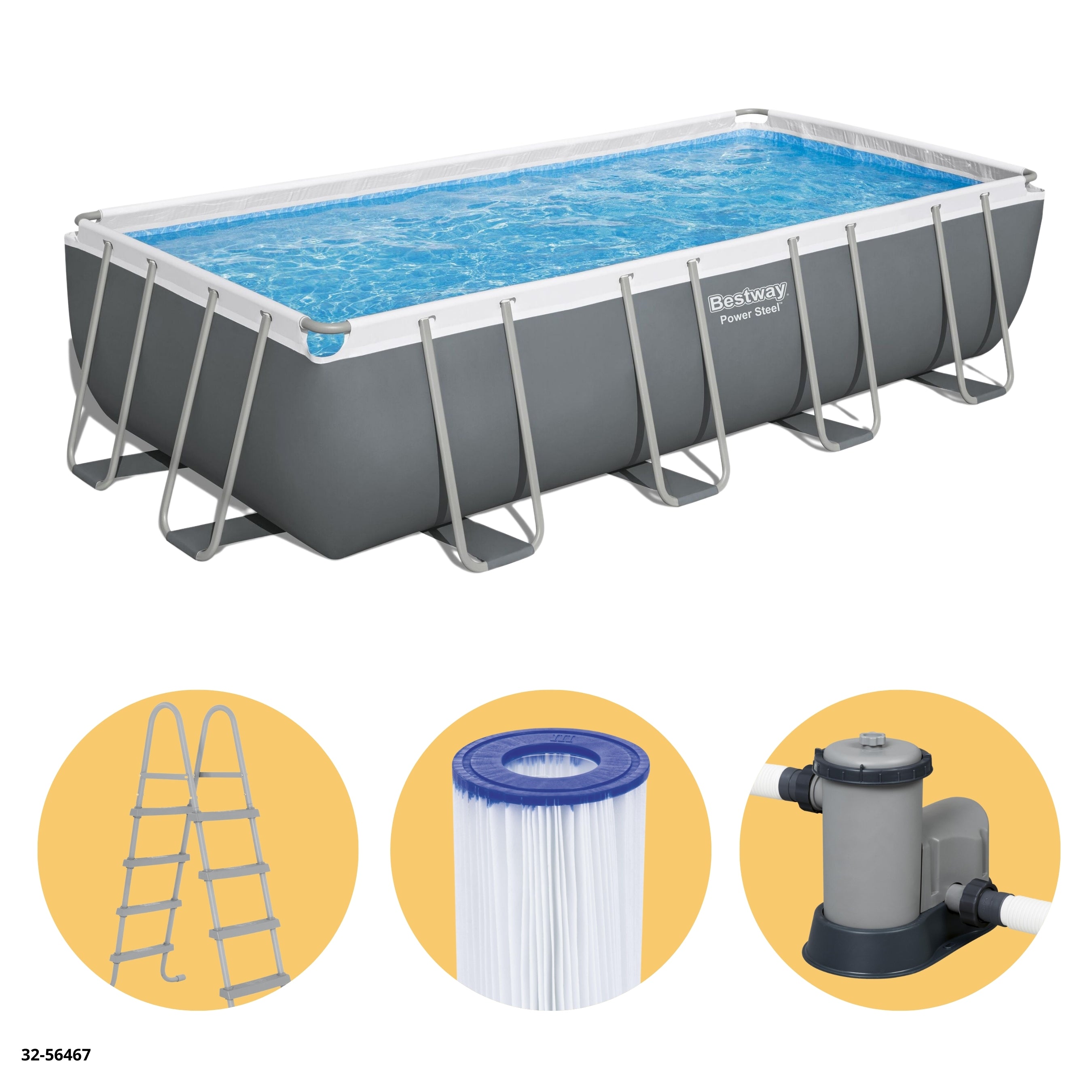 PISCINA+FILTRO RECTANGULAR STEEL PRO MAX 18' 549*274CM