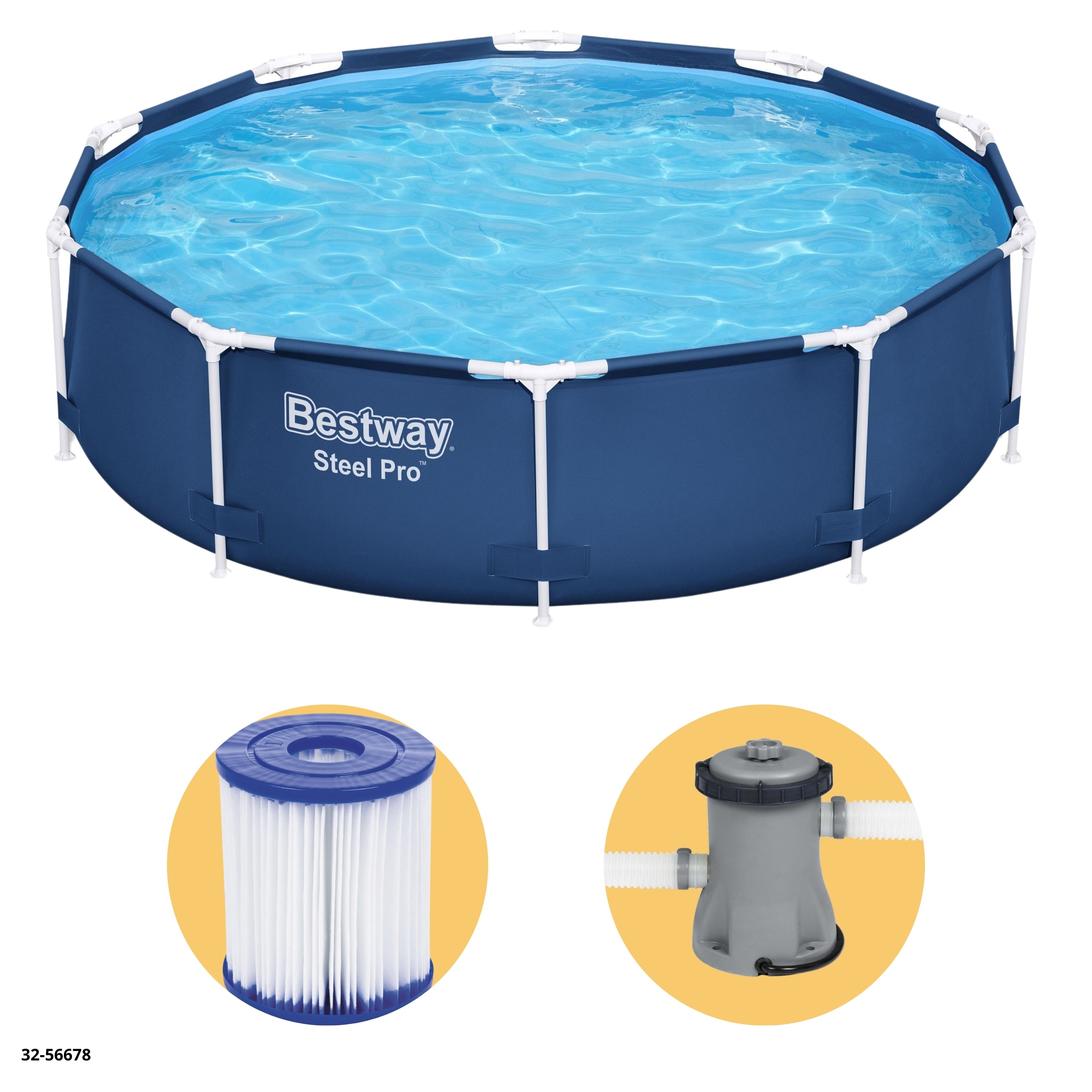 PISCINA+FILTRO REDONDA STEEL PRO MAX 10'