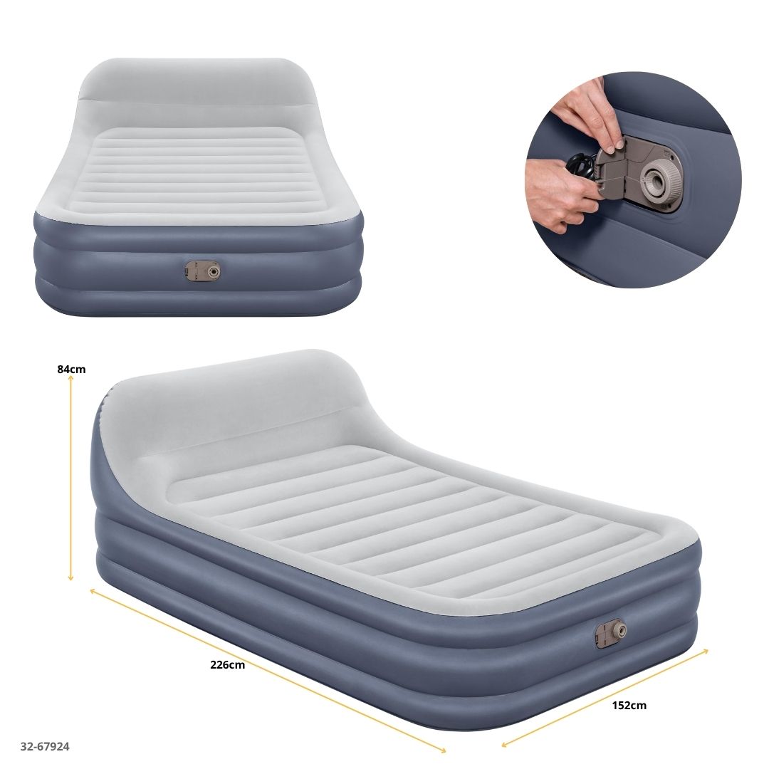 COLCHON INFLABLE QUEEN + INFLADOR 226*152*84CM