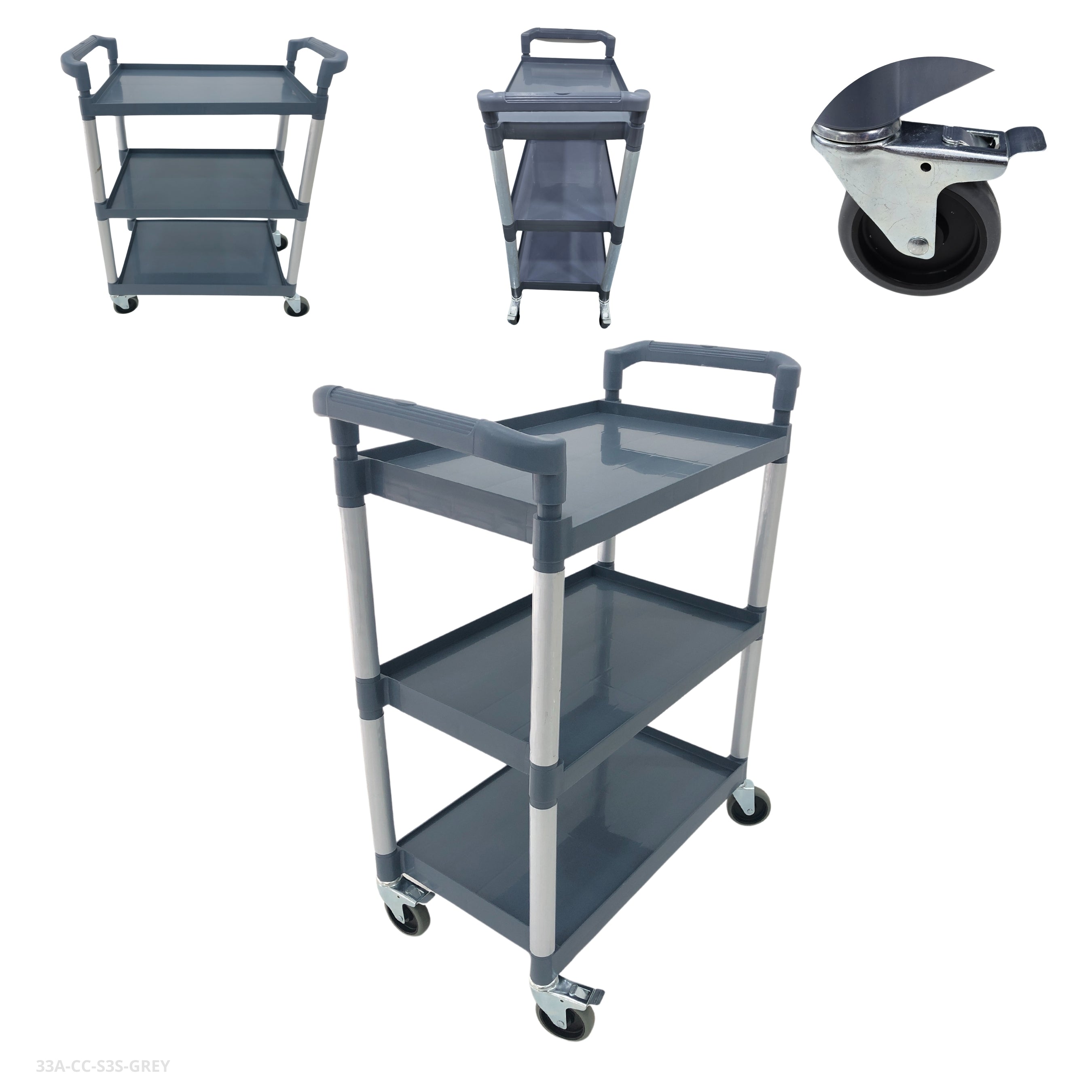 CARRO PEQUEÑO GRIS DE ALMACENAMIENTO PARA COMIDA