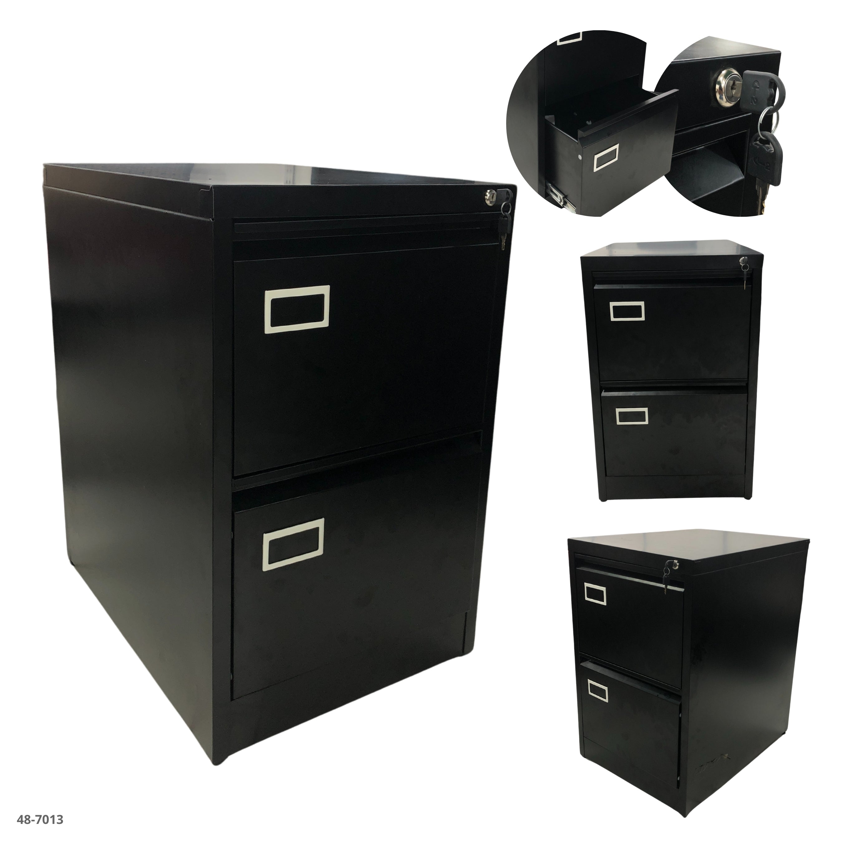 ARCHIVADOR METALICO 2 GAVETAS NEGRO