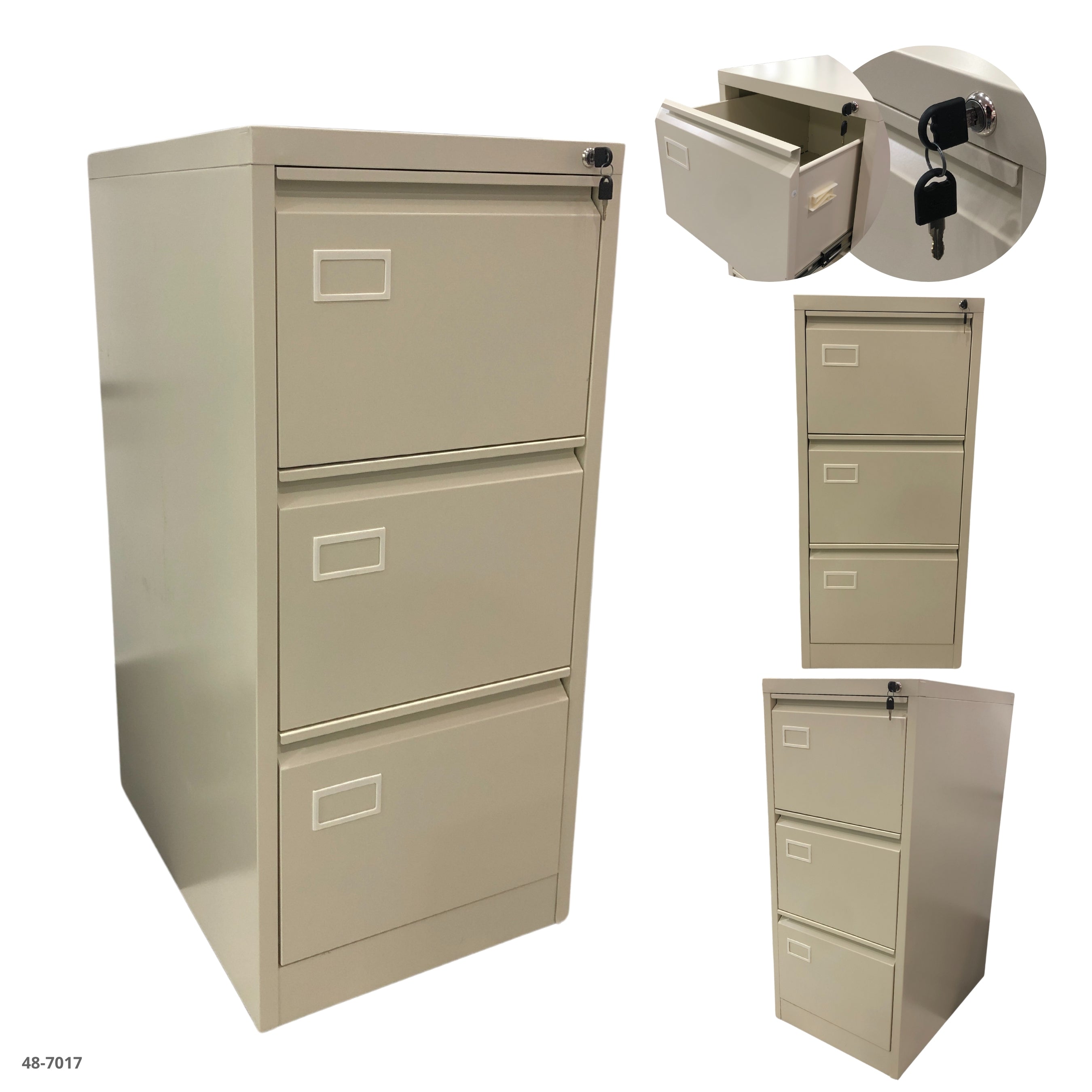 ARCHIVADOR METALICO 3 GAVETAS BEIGE