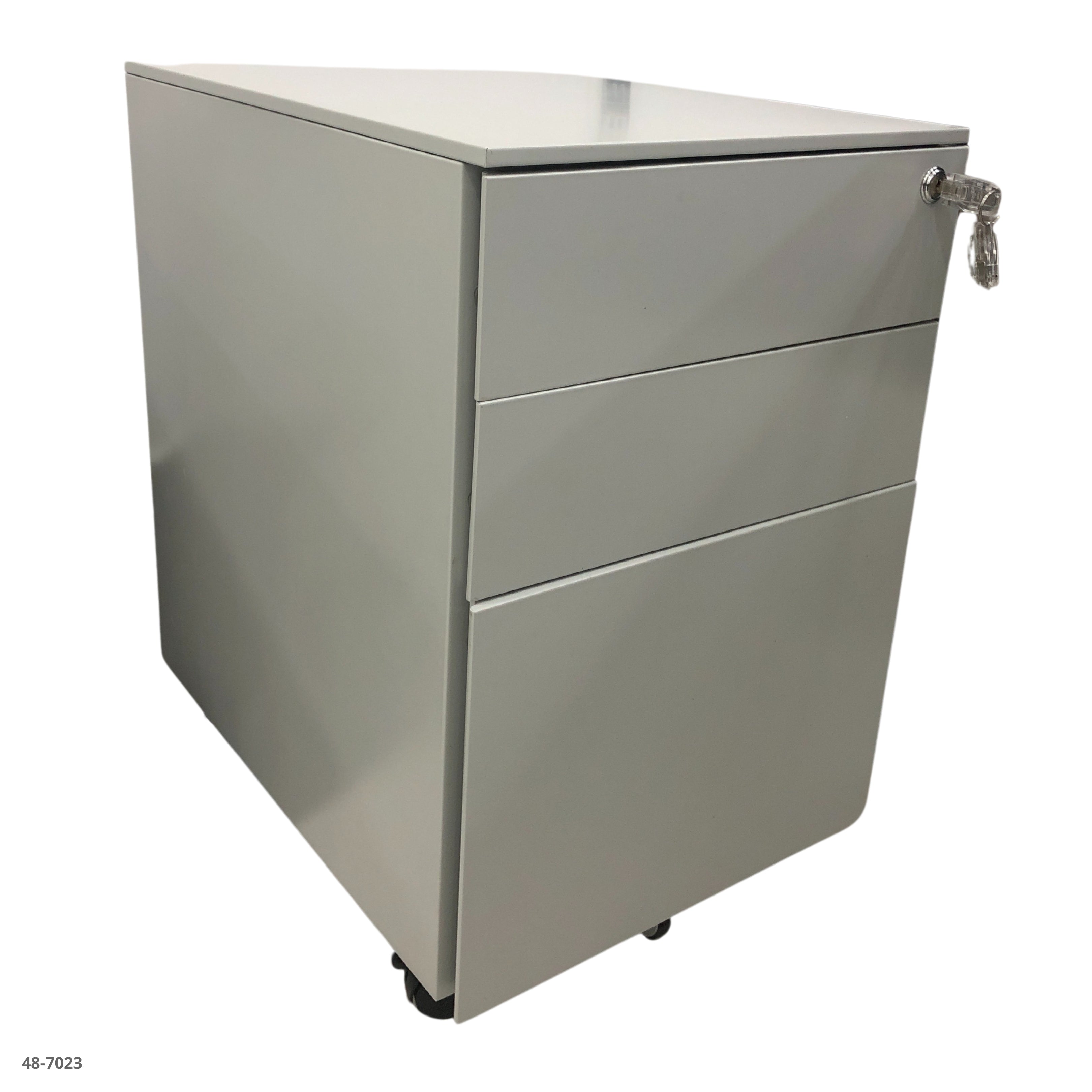 ARCHIVADOR METALICO GRIS 3 GAVETAS PEQUEÑO CON RUEDAS