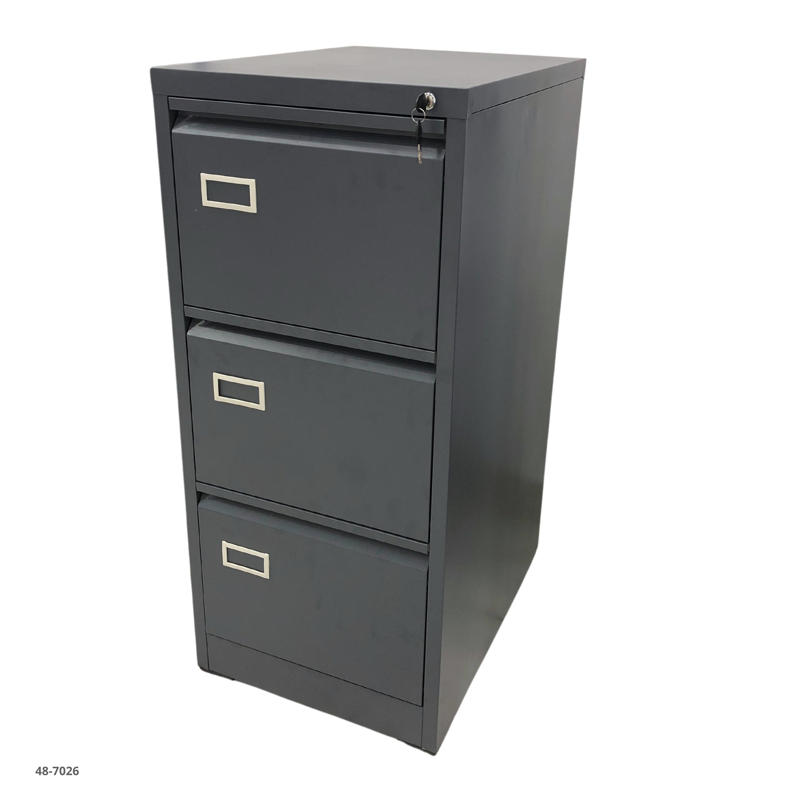 ARCHIVADOR METALICO 3 GAVETAS GRIS OSCURO