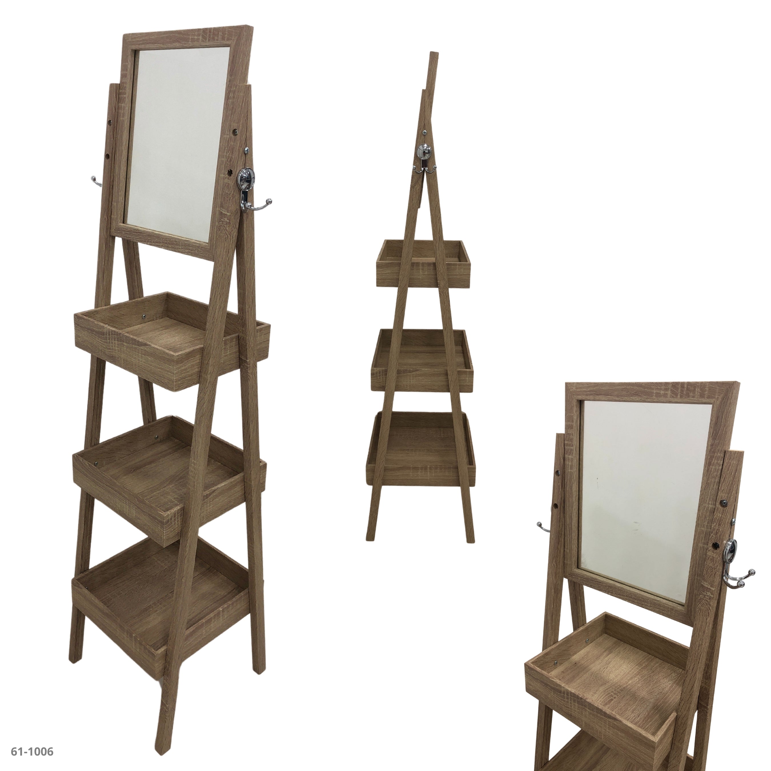 ESTANTERIA CON ESPEJO/ROBLE