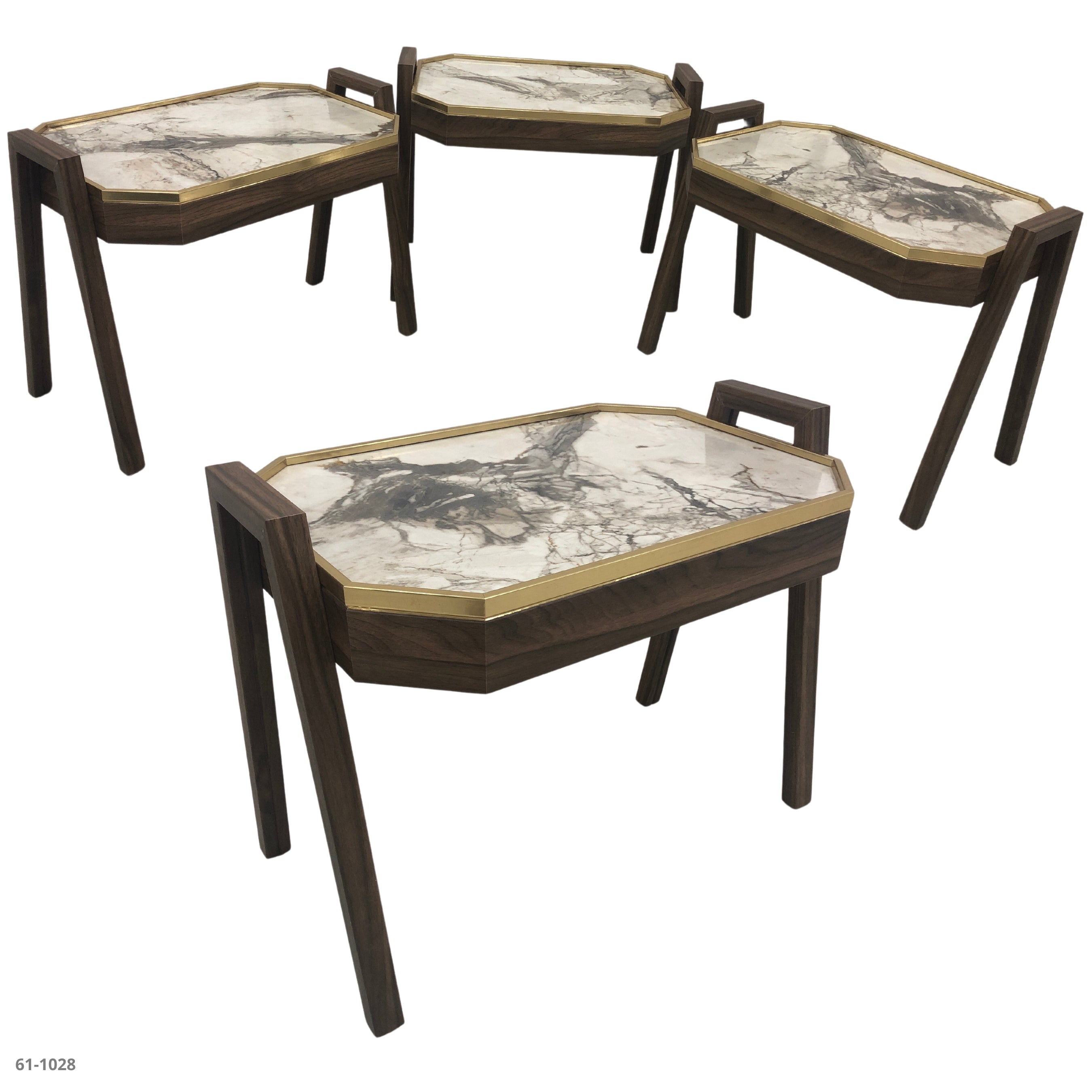 JGO MESITAS 3 PZA BLANCO/DORADO