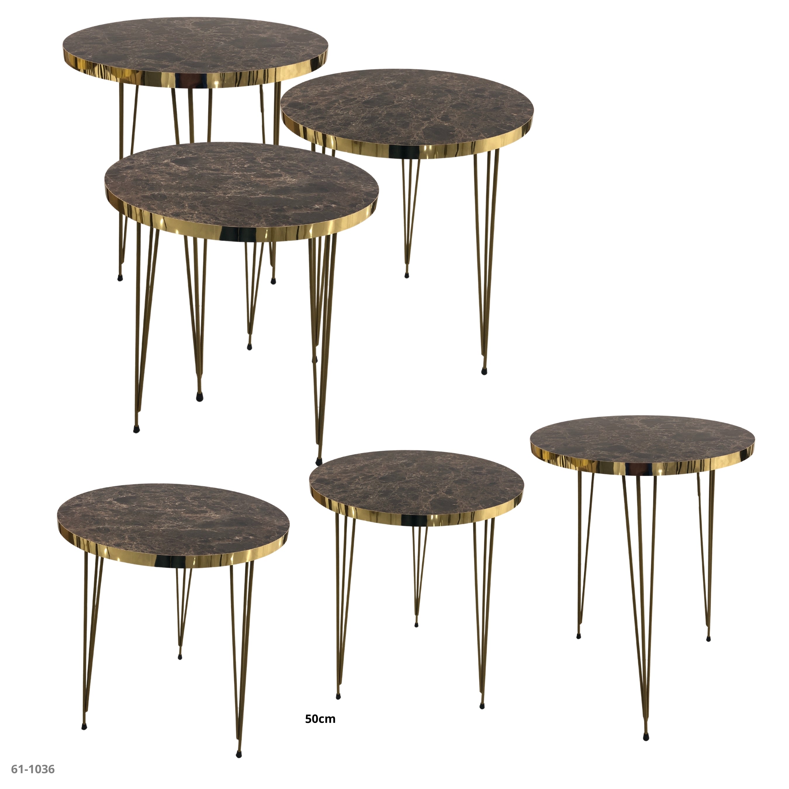 JGO MESITAS 3 PZA CHOCOLATE/DORADO