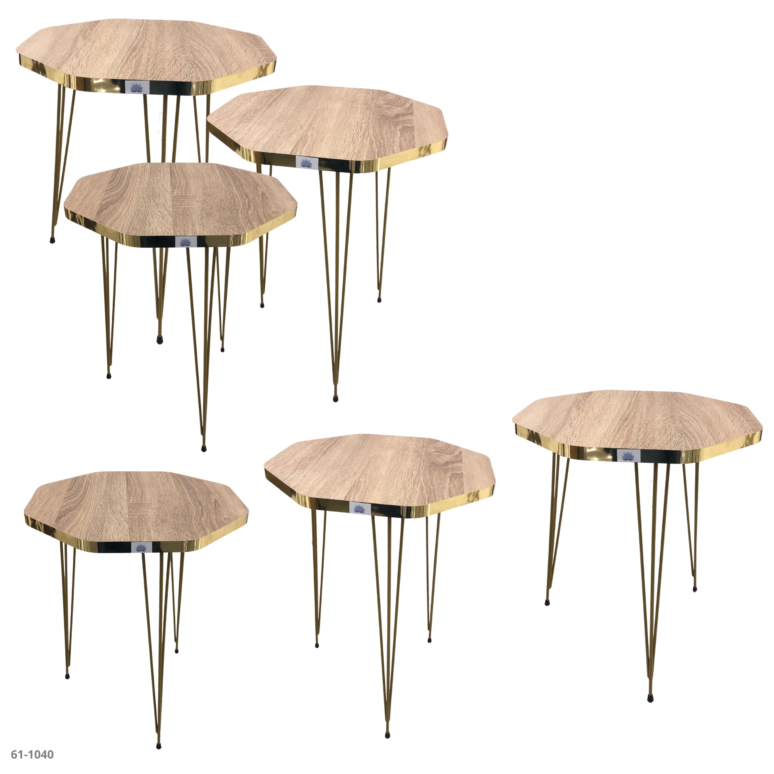 JGO MESITAS 3 PZA ROBLE/DORADO