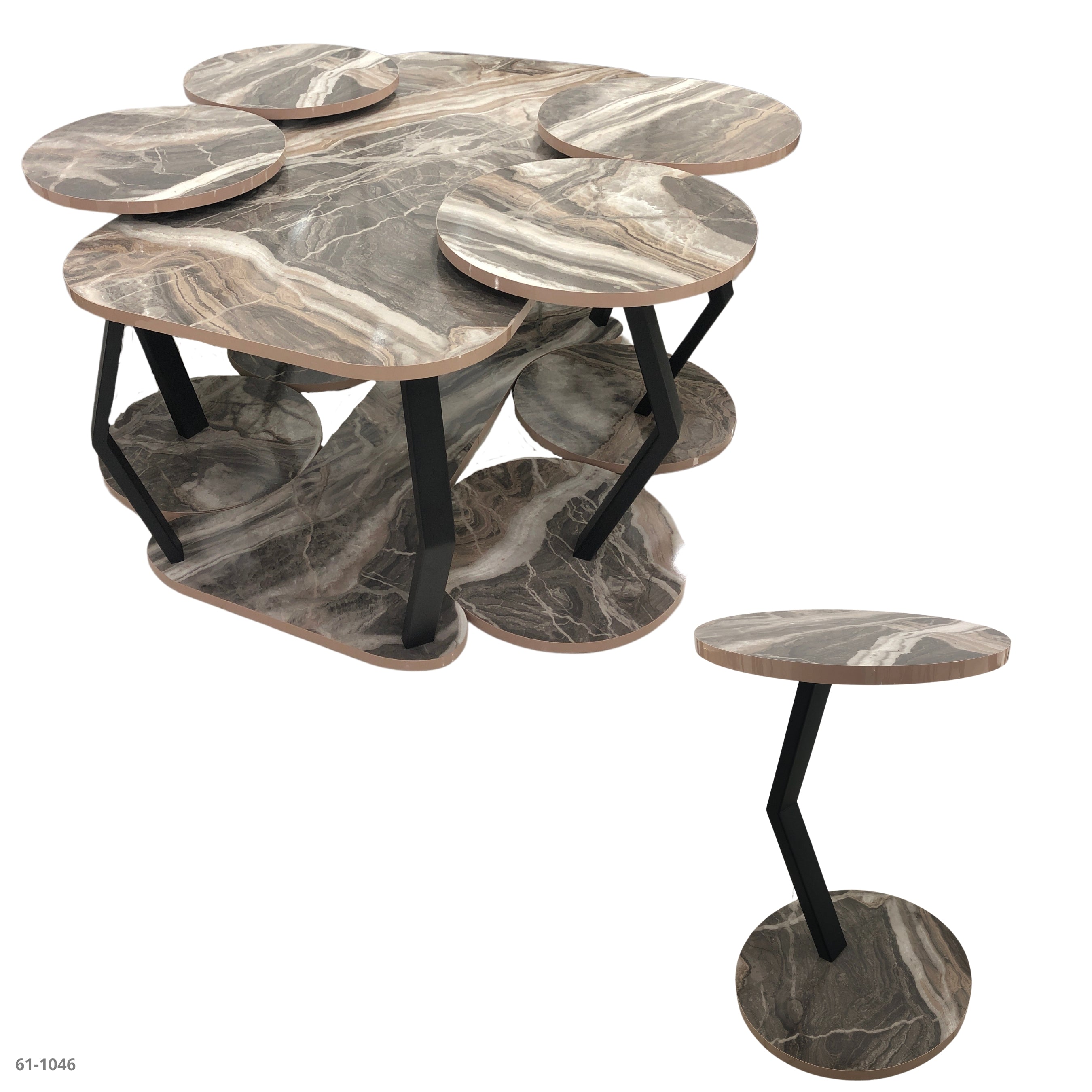 JGO MESITAS 5 PZA BLANCO/CAPPUCCINO