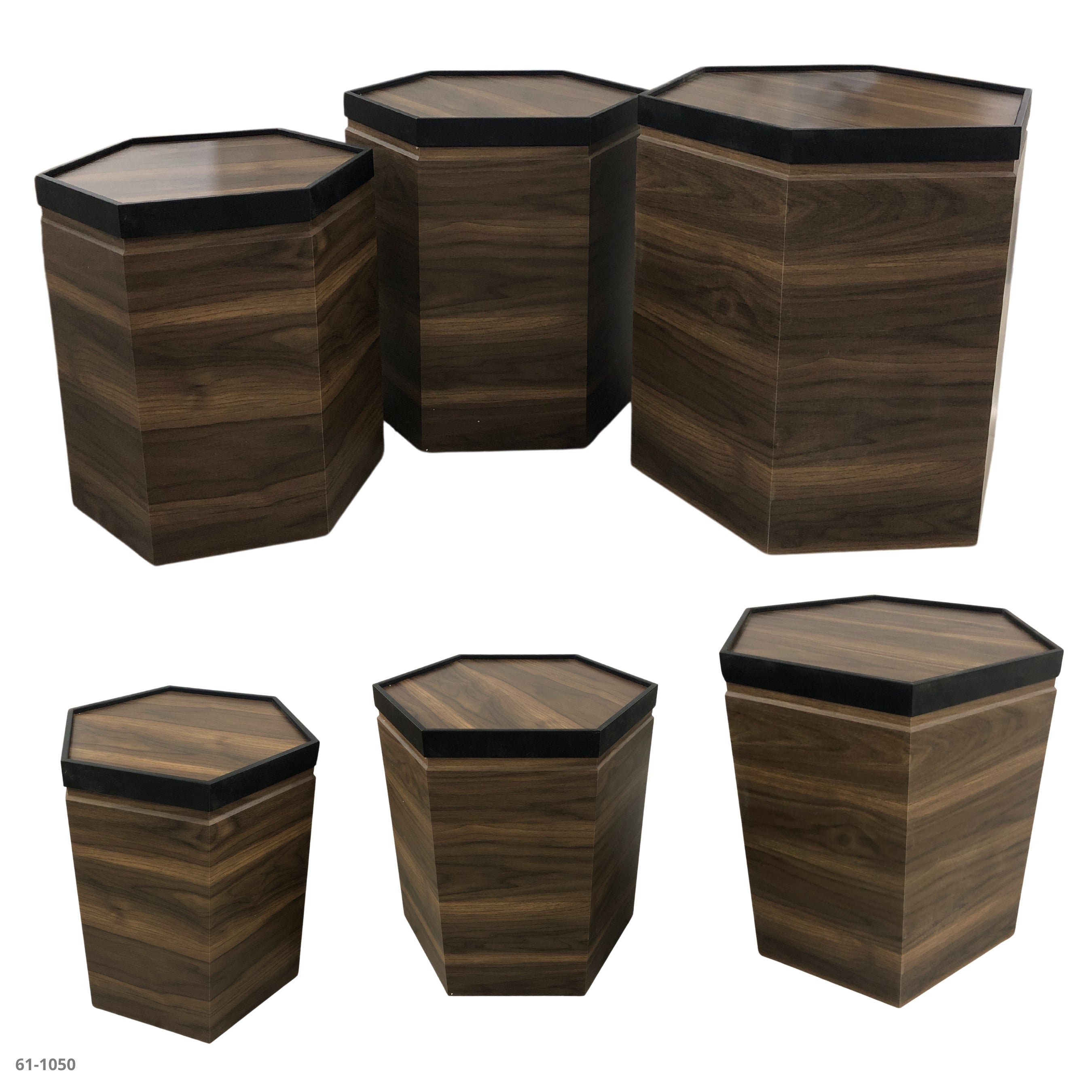 JGO MESITAS 3 PZA NUEZ/NEGRO