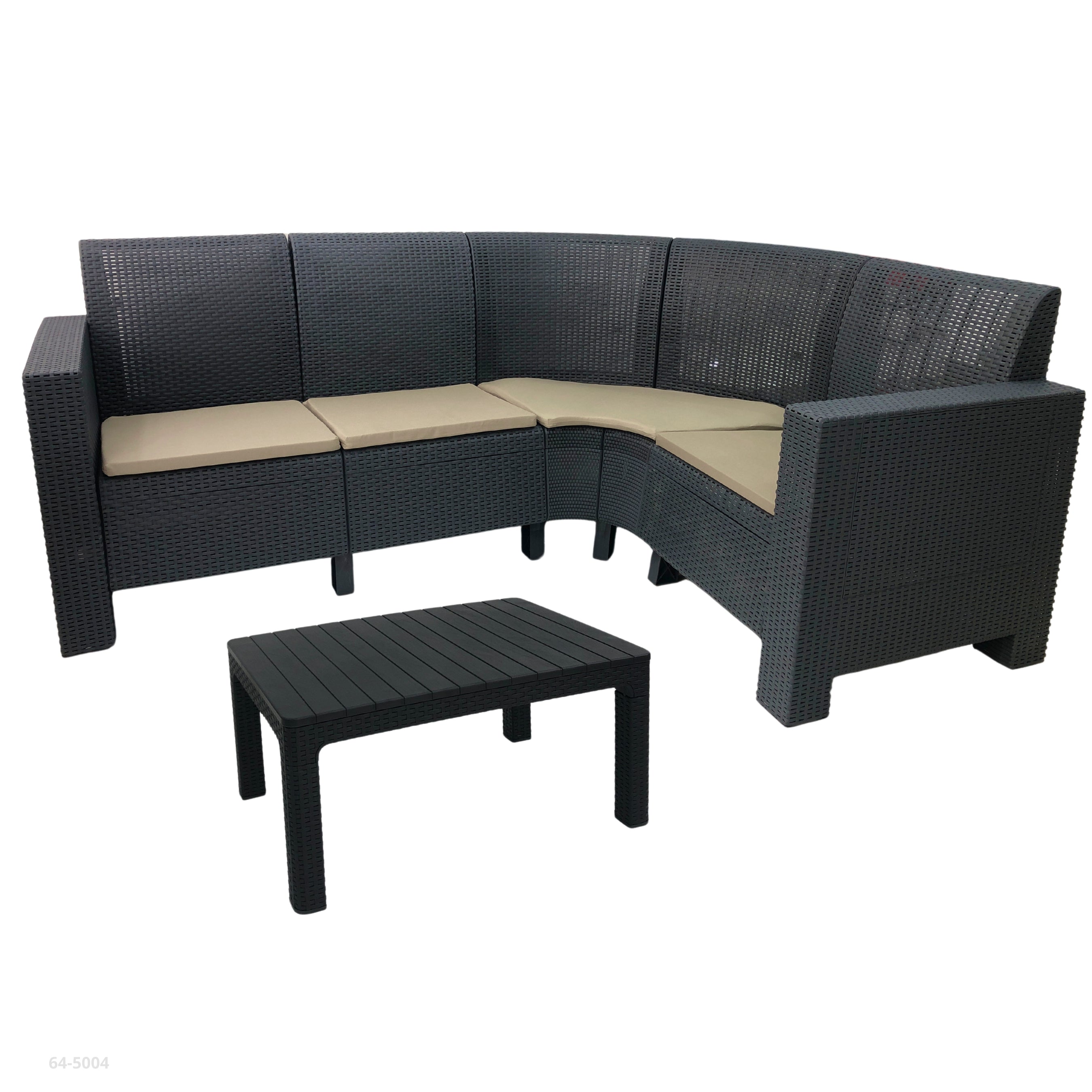 PLASTIC 5-SEAT TERRACE SET SATANA / 8-0867