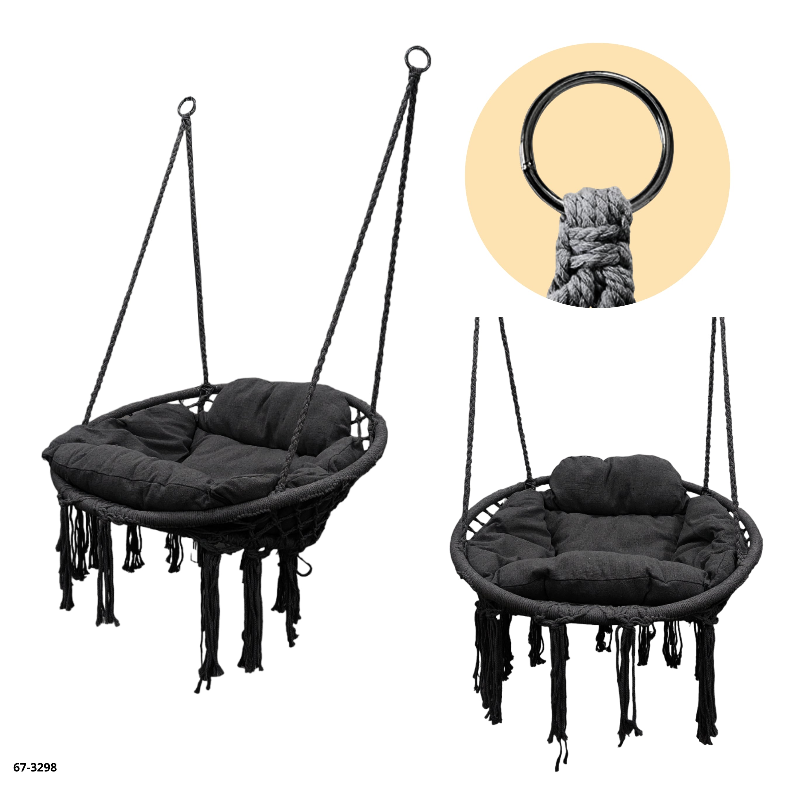 SILLA TIPO HAMACA GRIS