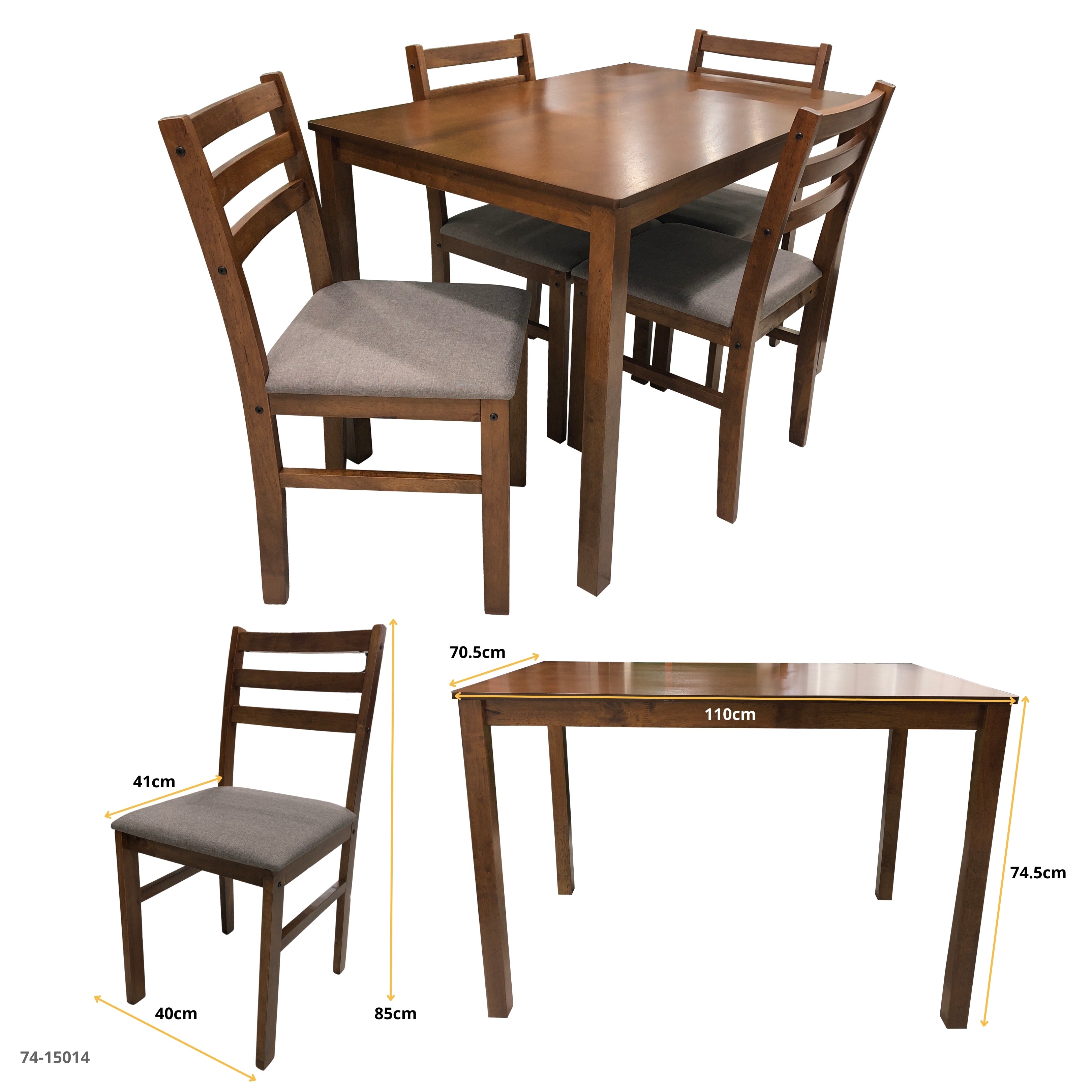 JUEGO COMEDOR SEATTLE 4 SILLAS