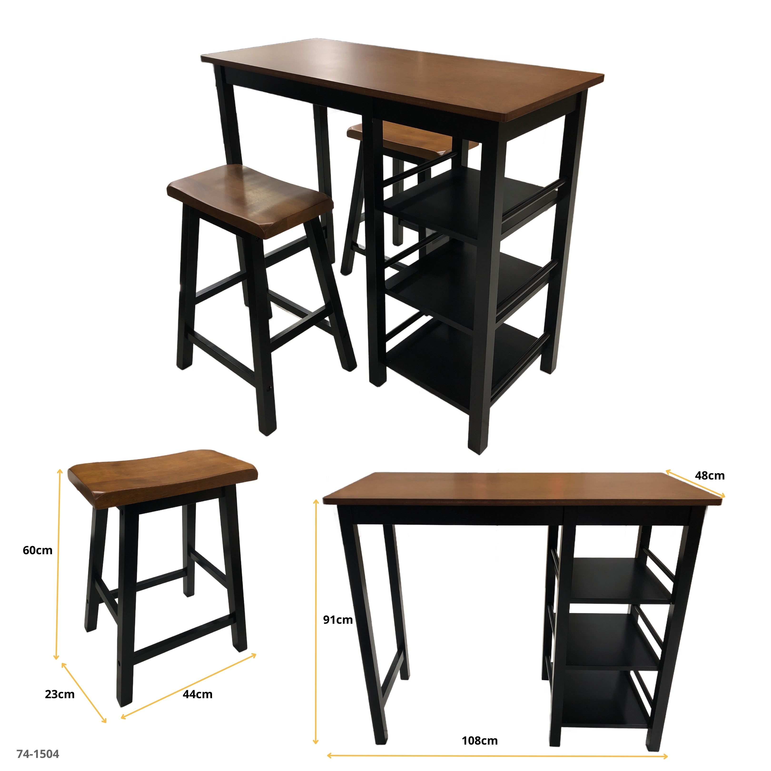 DESAYUNADOR ALTO + 2 BANQUITOS