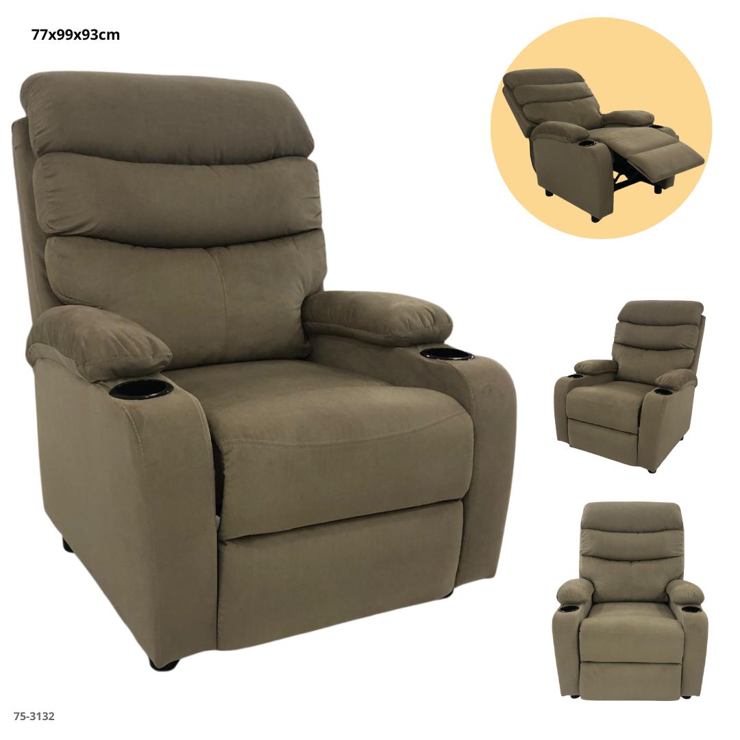 SOFA BEIGE C/PORTAVASOS