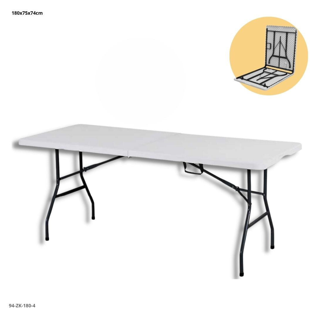 4' WHITE PLASTIC FOLDING TABLE 94-ZK-120