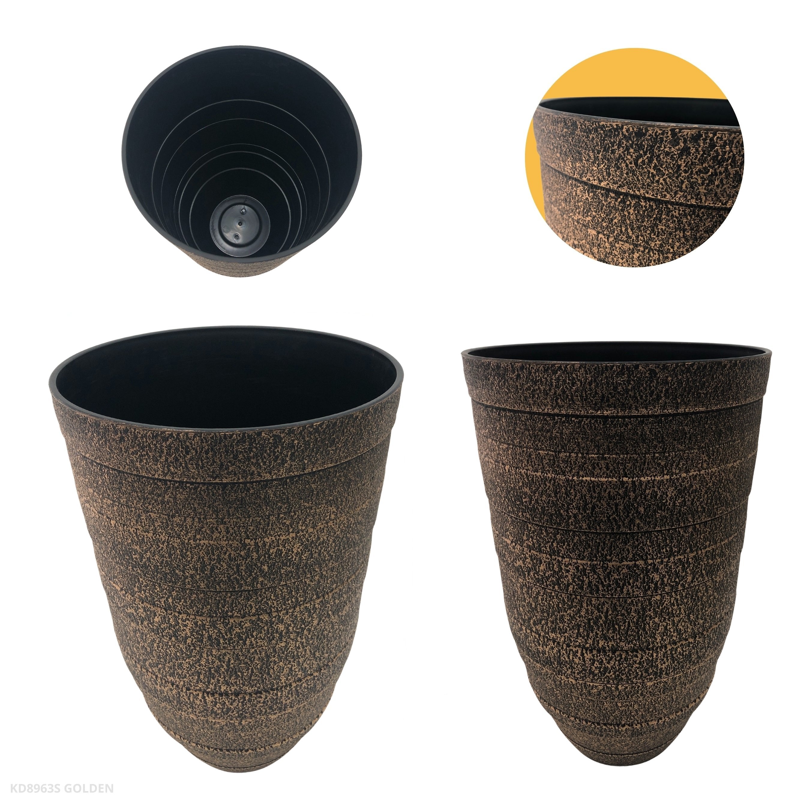 MACETERO DORADO 36*59CM