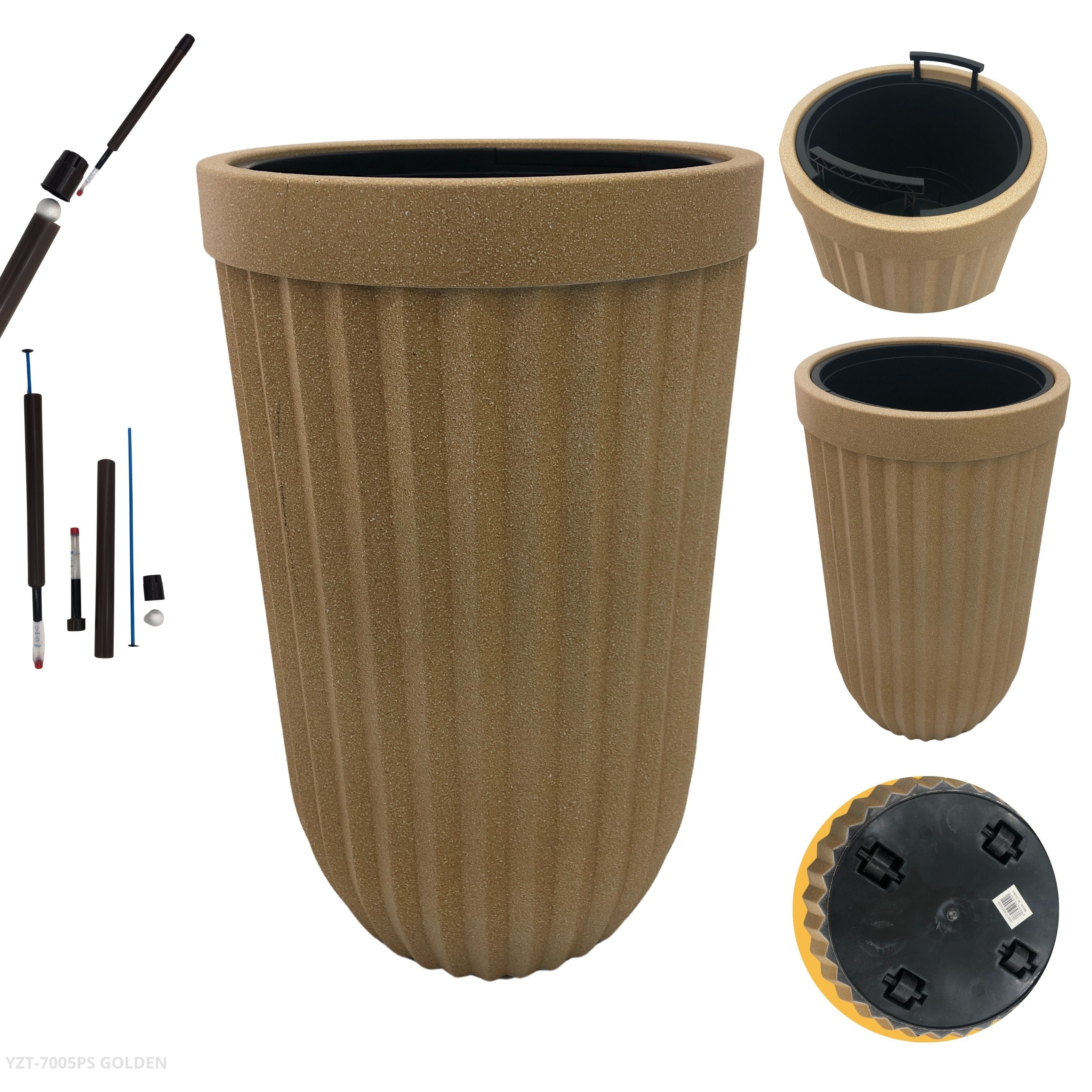 MACETERO DORADO 38*65CM