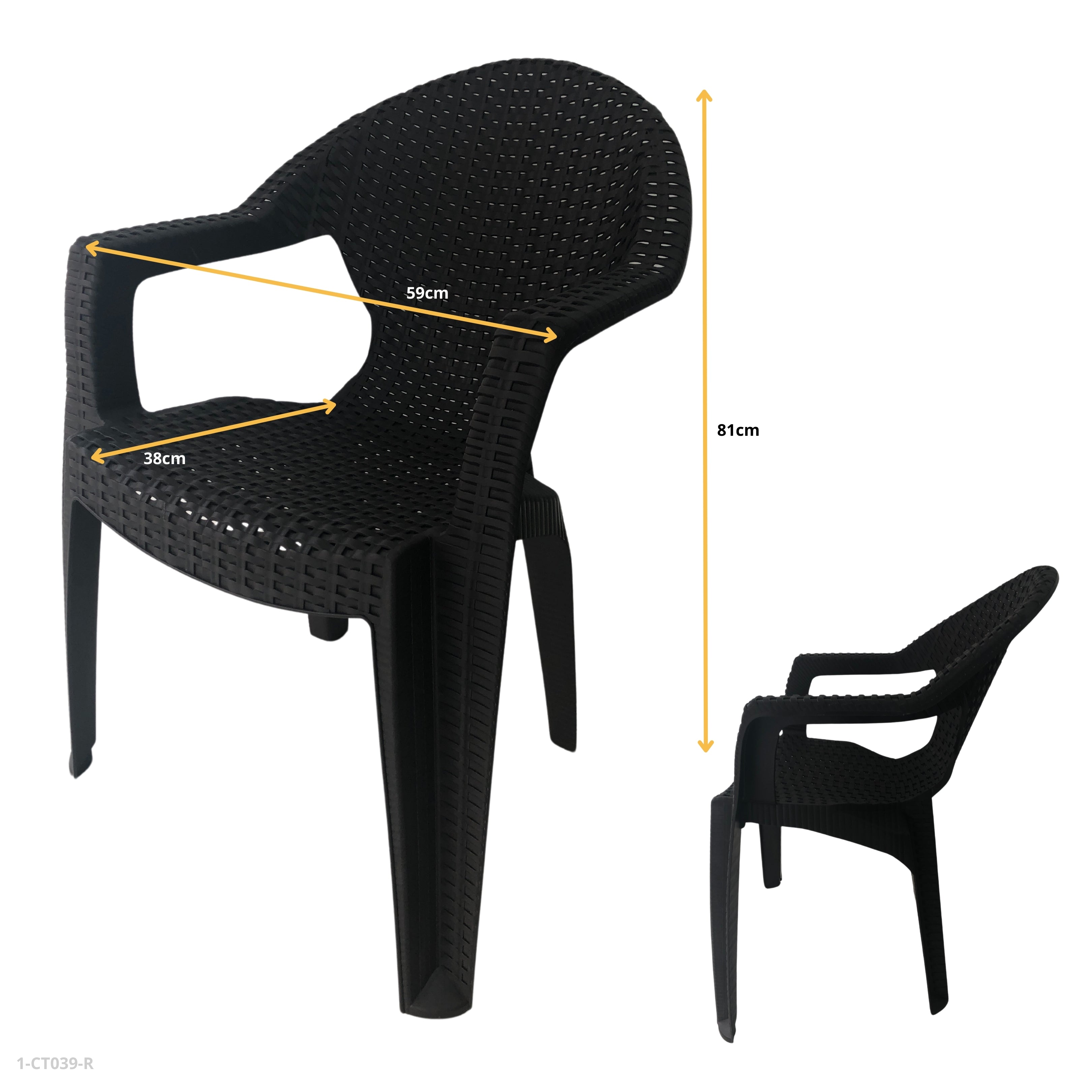 OSC BLUE PLASTIC CHAIRS. KIRCICEGI ALUMINUM 59.5CM*59CM*81CM / 1-CT015/A-AZO
