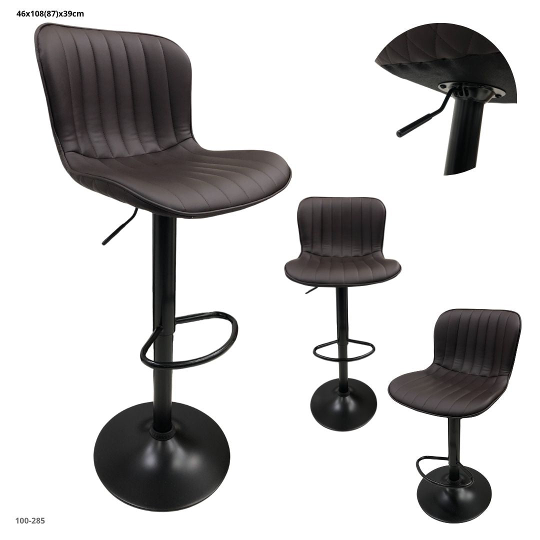 SILLA DE BAR CHOCOLATE/BASE NEGRA