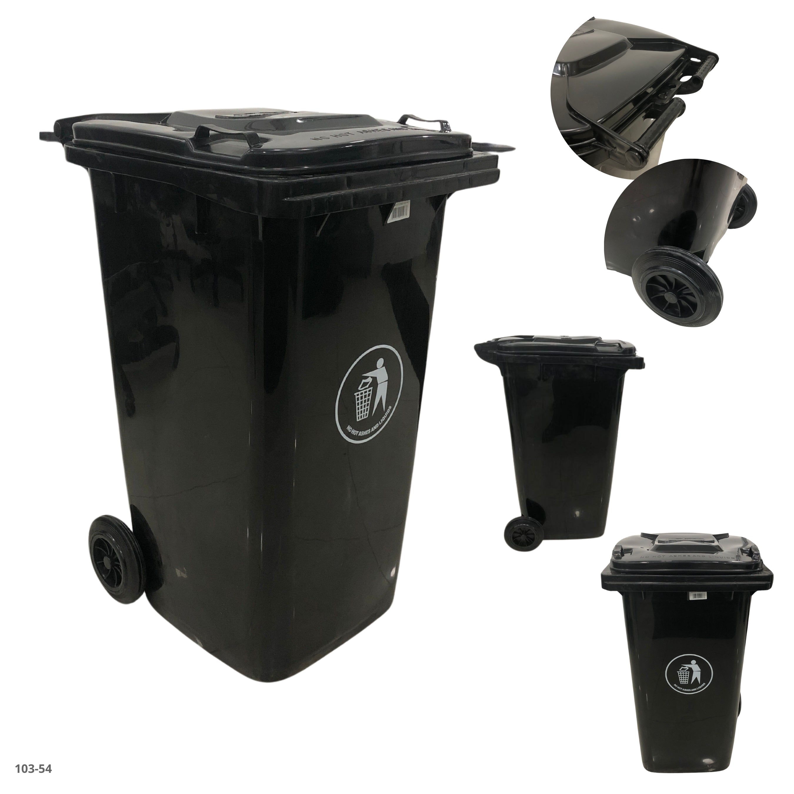 USABLE EVO 50L WHITE TRASH BIN