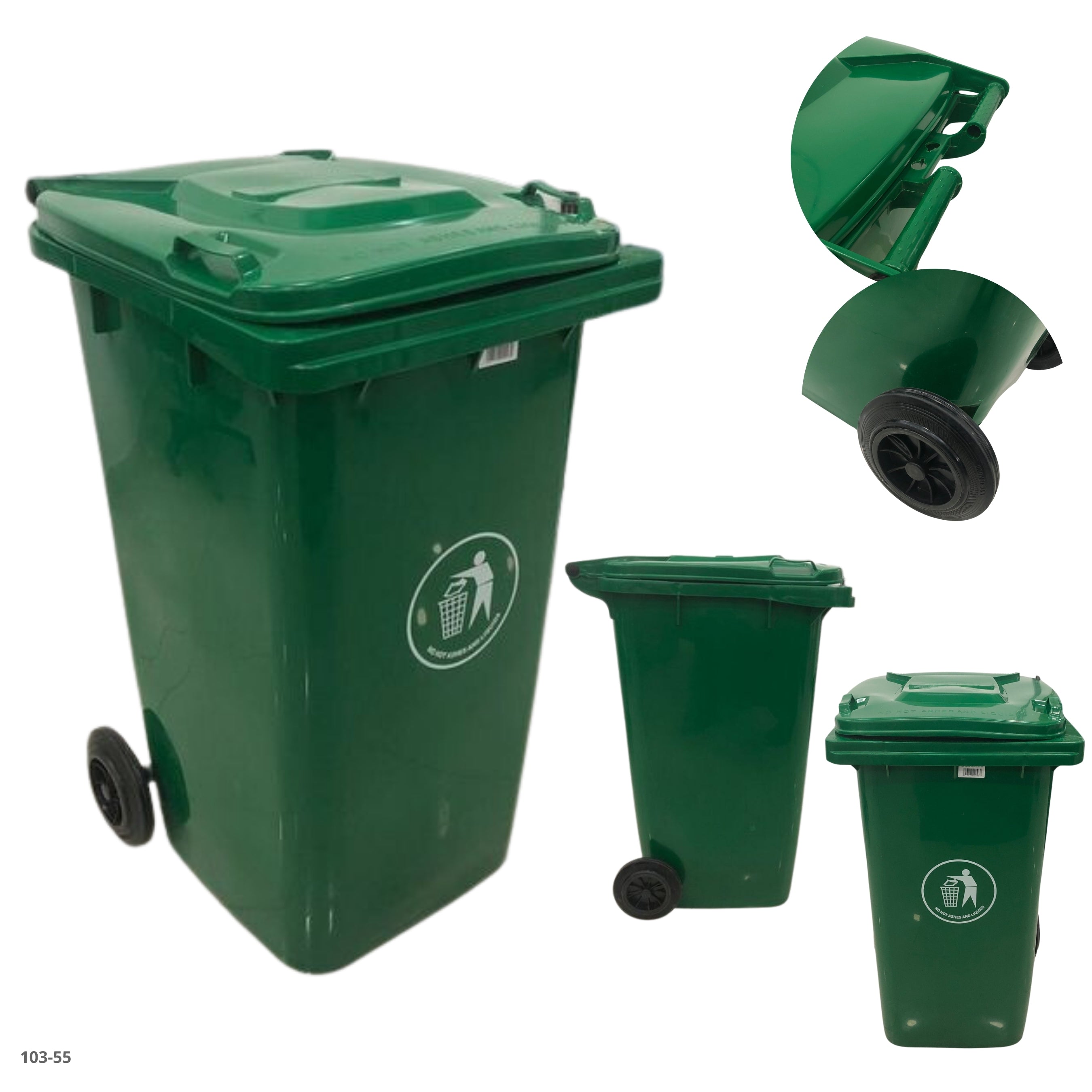 USABLE EVO 50L WHITE TRASH BIN