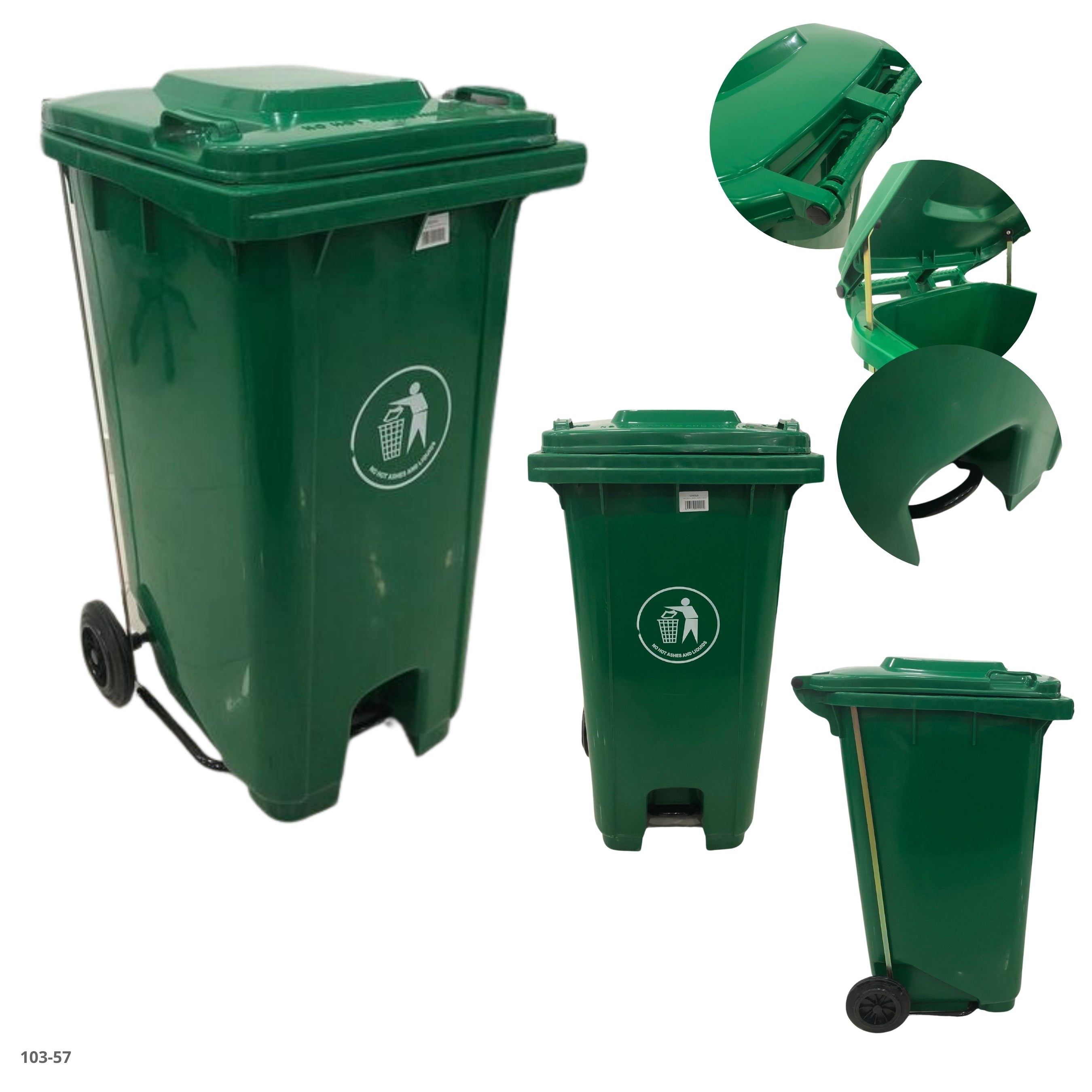 USABLE EVO 50L WHITE TRASH BIN