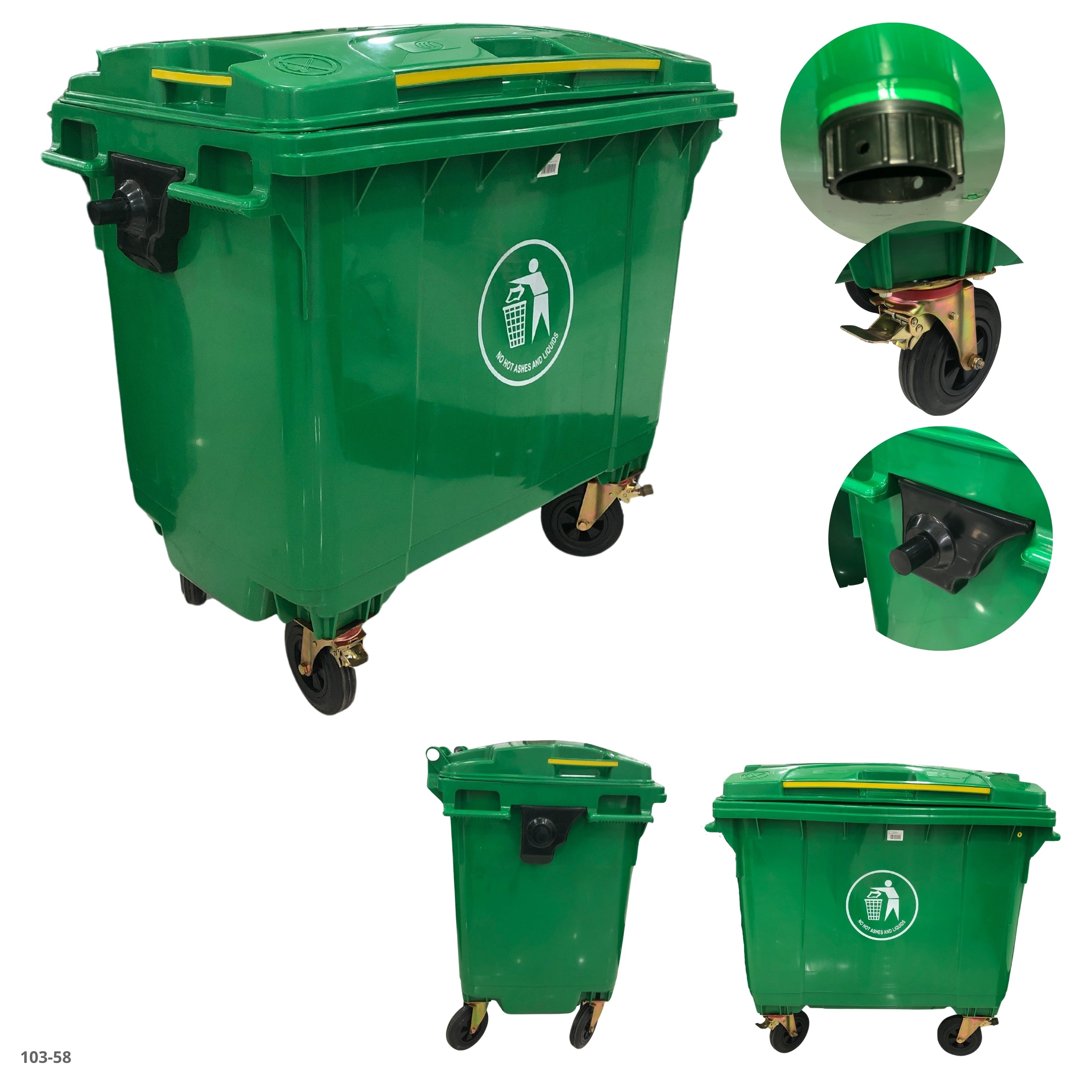 USABLE EVO 50L WHITE TRASH BIN