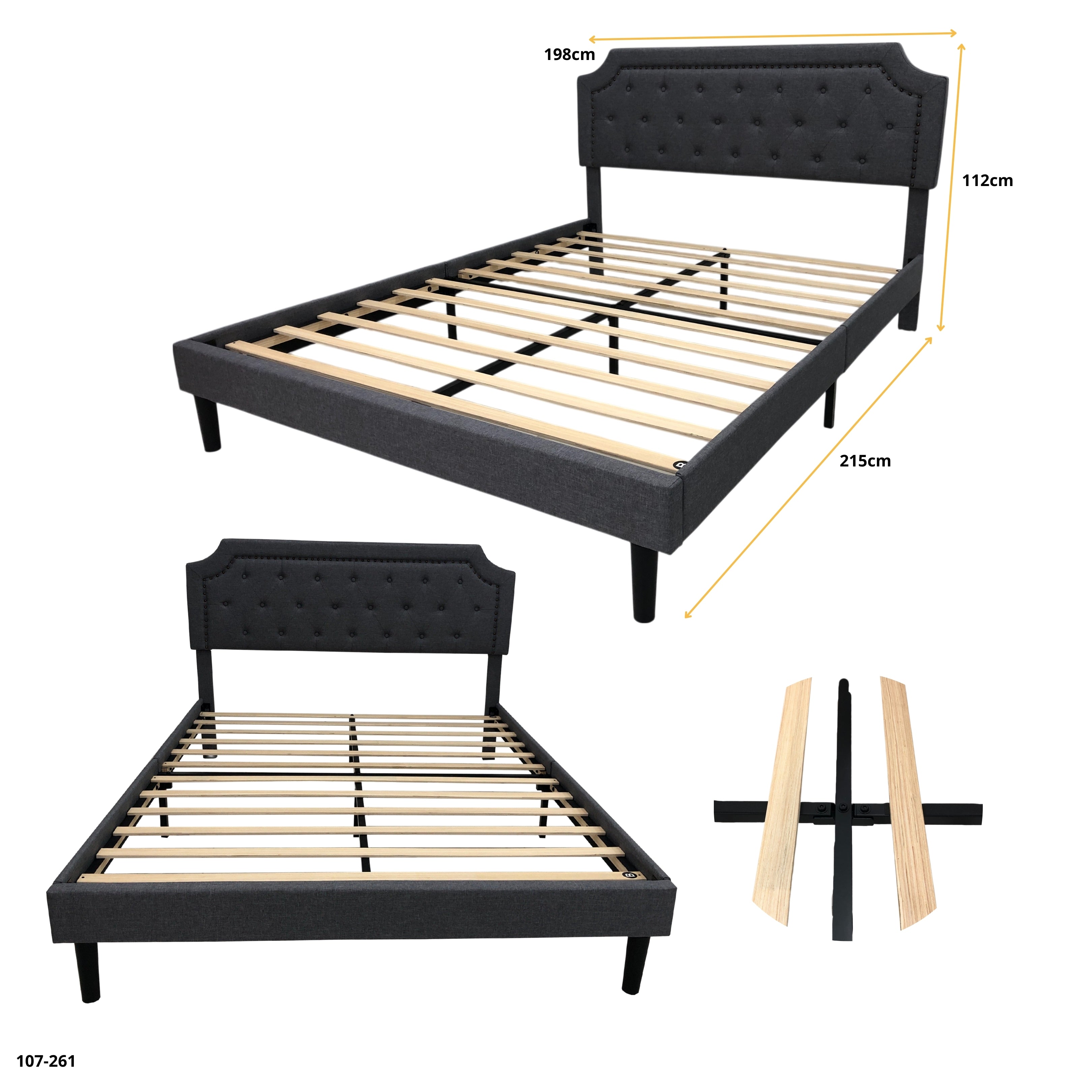 CAMA KING GRIS