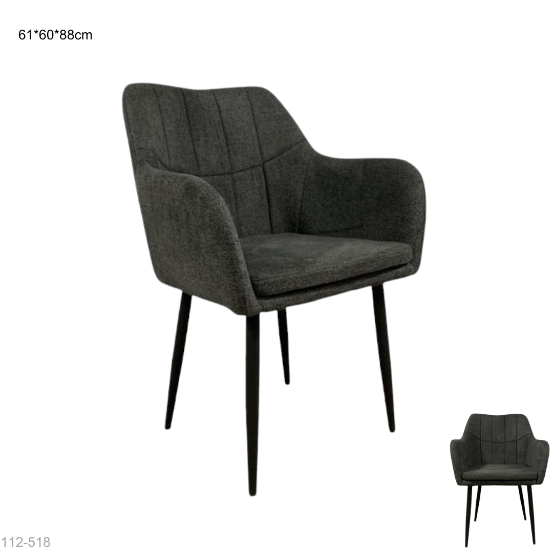 SILLA MODERNA TELA GRIS OSCURO 61*60*88CM