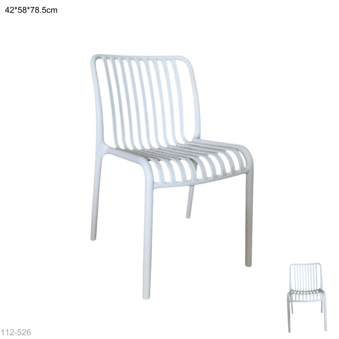 SILLA PLASTICA BLANCA 42*58*78.5CM