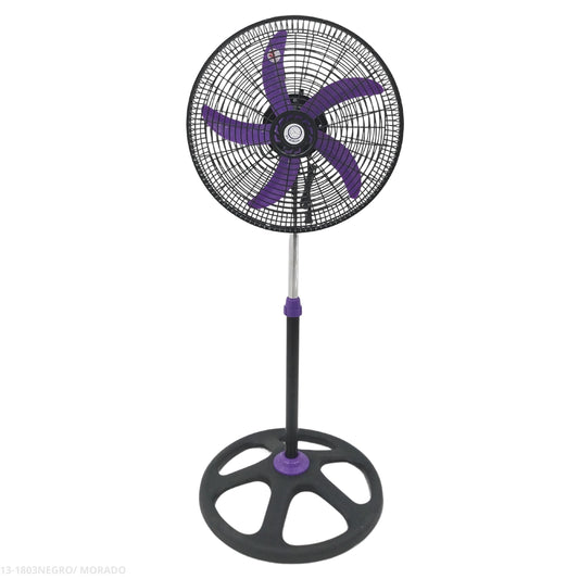 ABANICO 18" 5 ASPAS MORADO