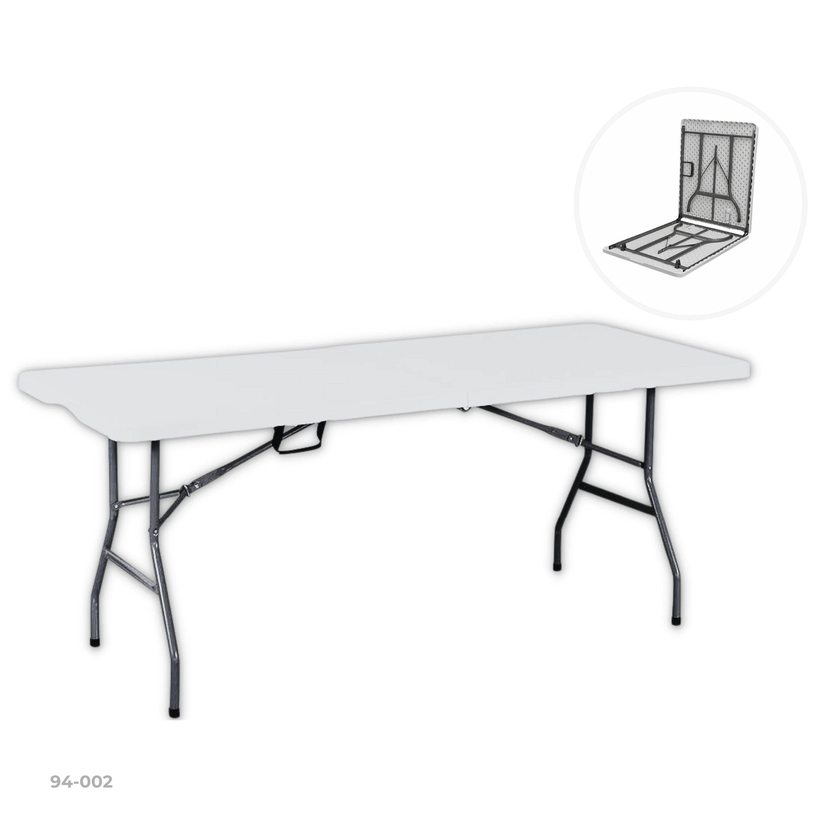 4' WHITE PLASTIC FOLDING TABLE 94-ZK-120