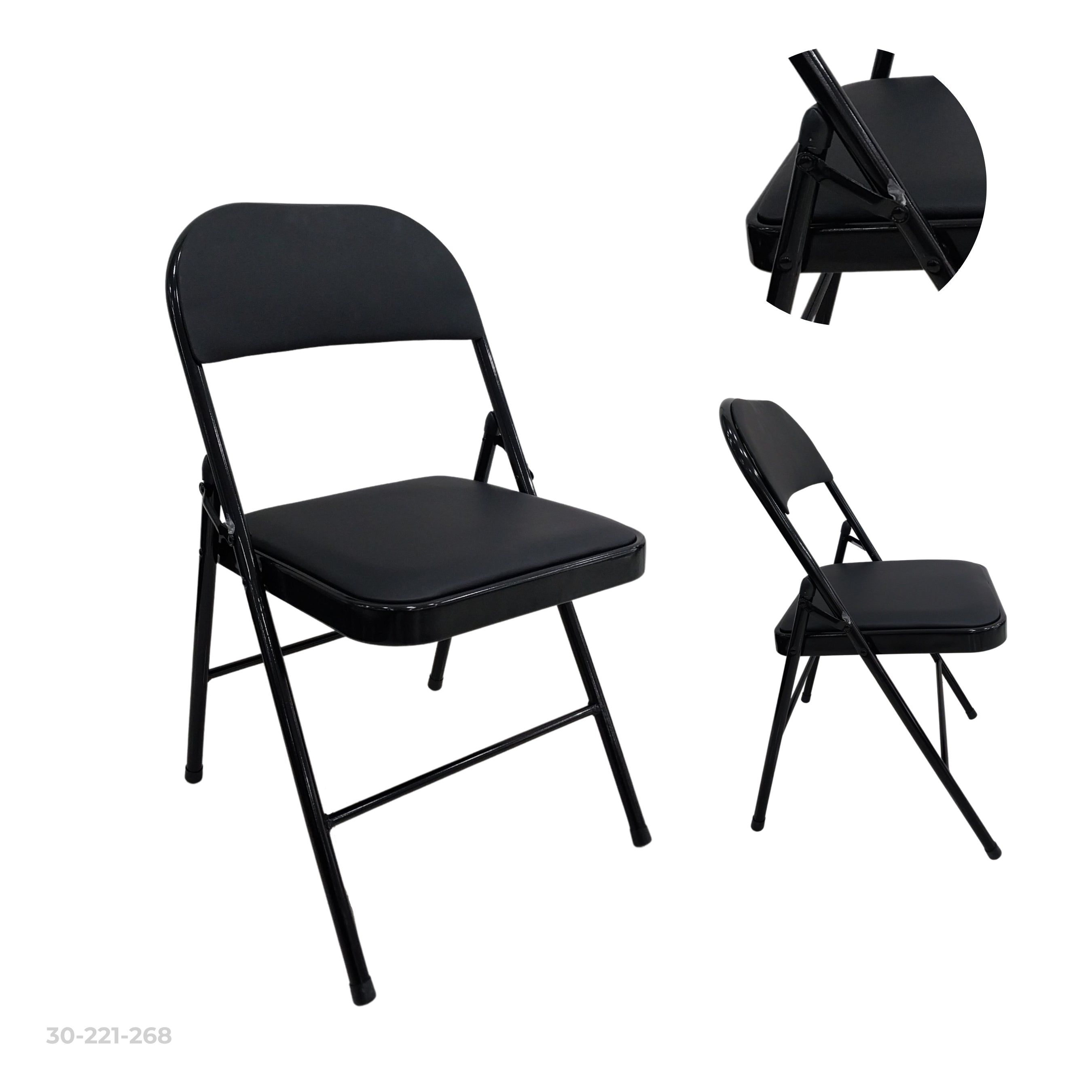BLACK METAL CHAIR / 30-221-268