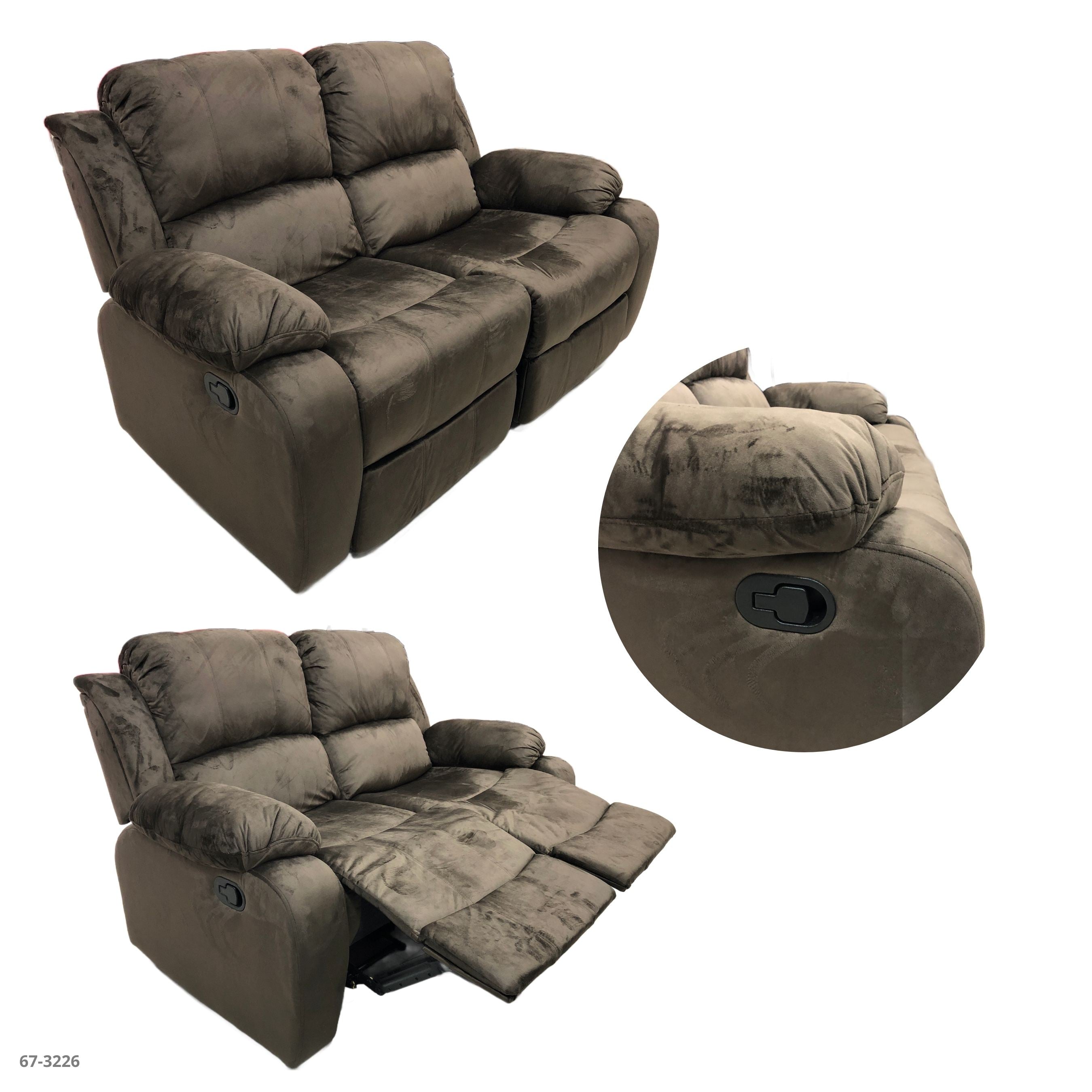 SOFA 2 PUESTO RECLINABLE CHOCOLATE