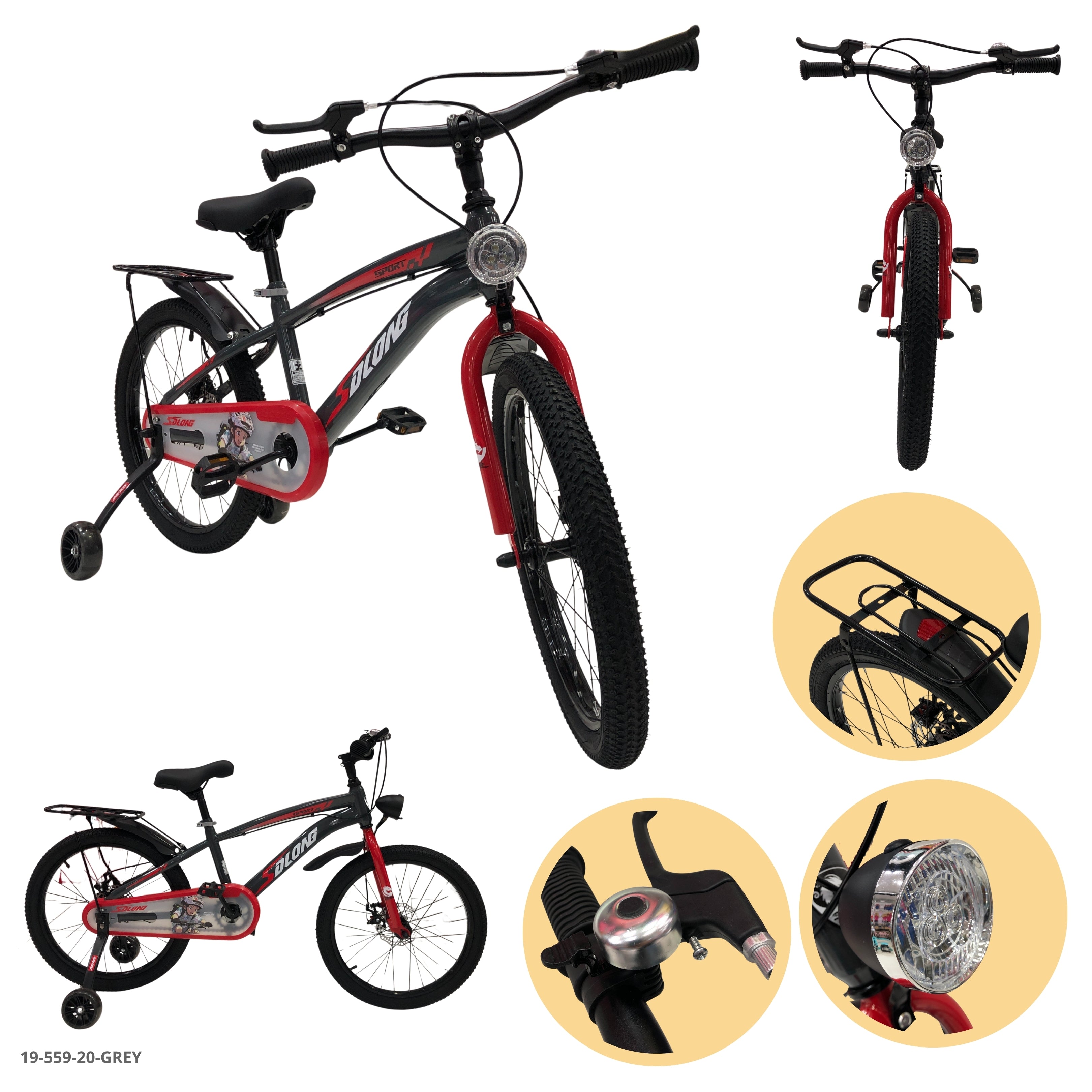 BICICLETA GRIS 20"