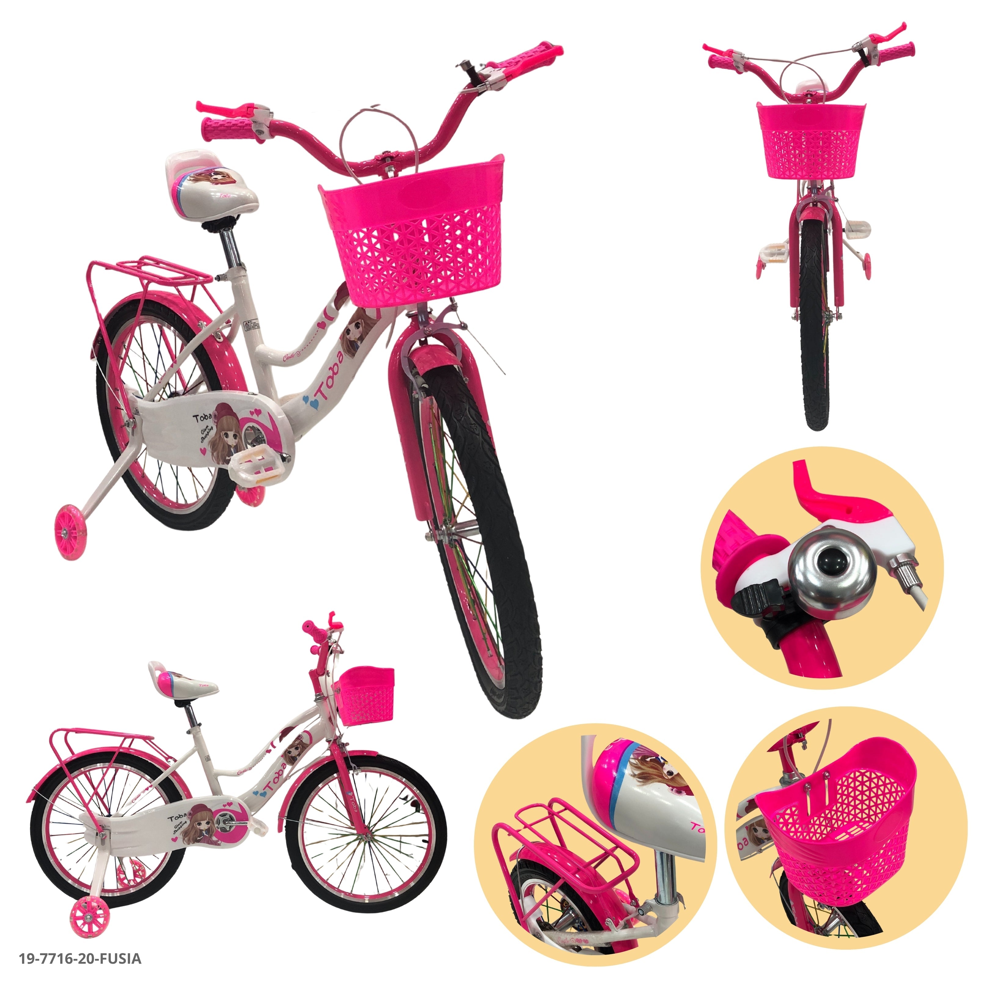 BICICLETA FUSIA 20" C/CANASTA