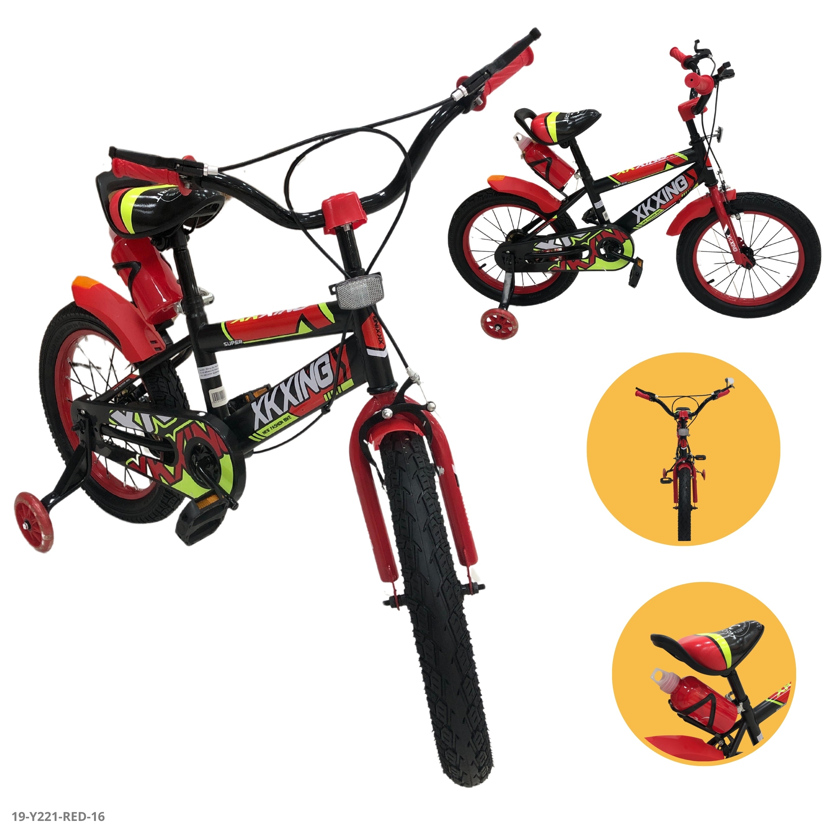 BICICLETA ROJA 16" CON TERMO